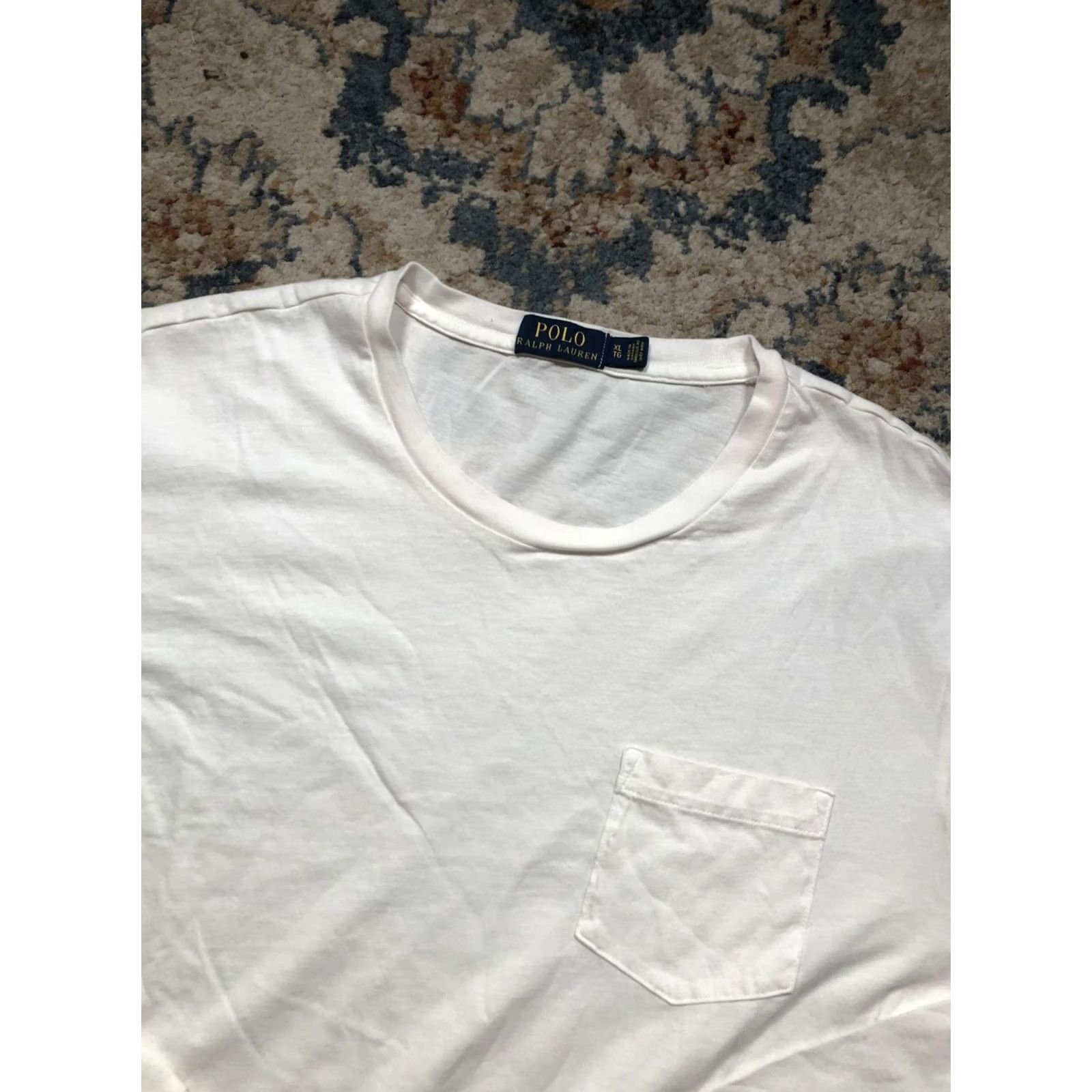 Polo Ralph Lauren Polo Ralph Lauren Shirt Mens XL White Long Sleeve Pocket Tee Logo Crewneck Size US XL / EU 56 / 4 - 7 Thumbnail