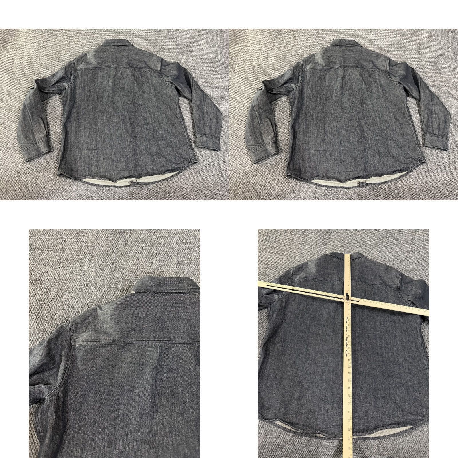 Levi's Levi's Shirt Mens 2XL Gray Denim Western Long Sleeve Snap Front Casual Size US XXL / EU 58 / 5 - 8 Thumbnail