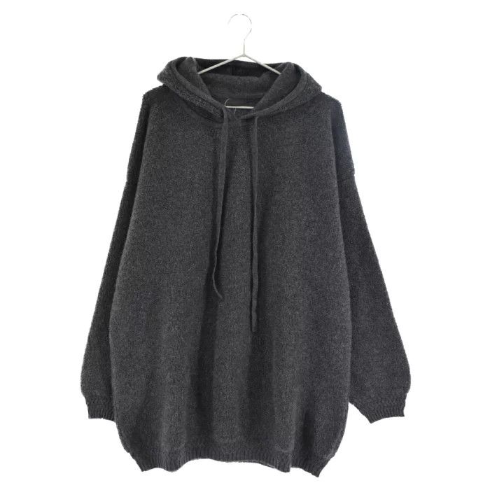 image of 3Man Charcoal Full Cashmere Hoodie Medium, Men's