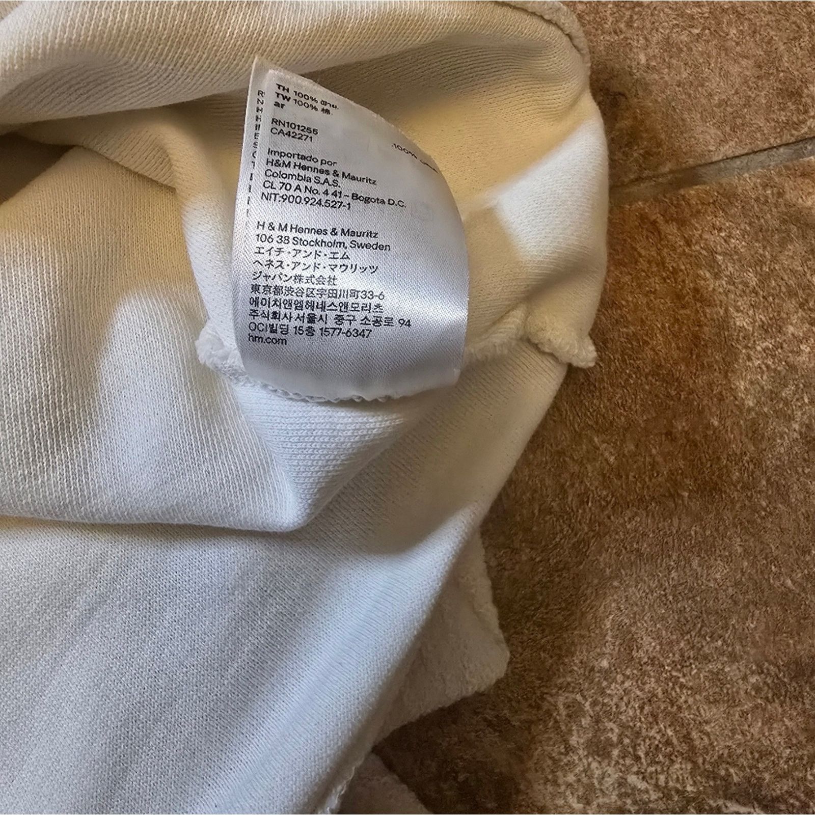 H&M Cream Textured | H&M | Sweater Long Sleeve Size S / US 4 / IT 40 - 3 Thumbnail