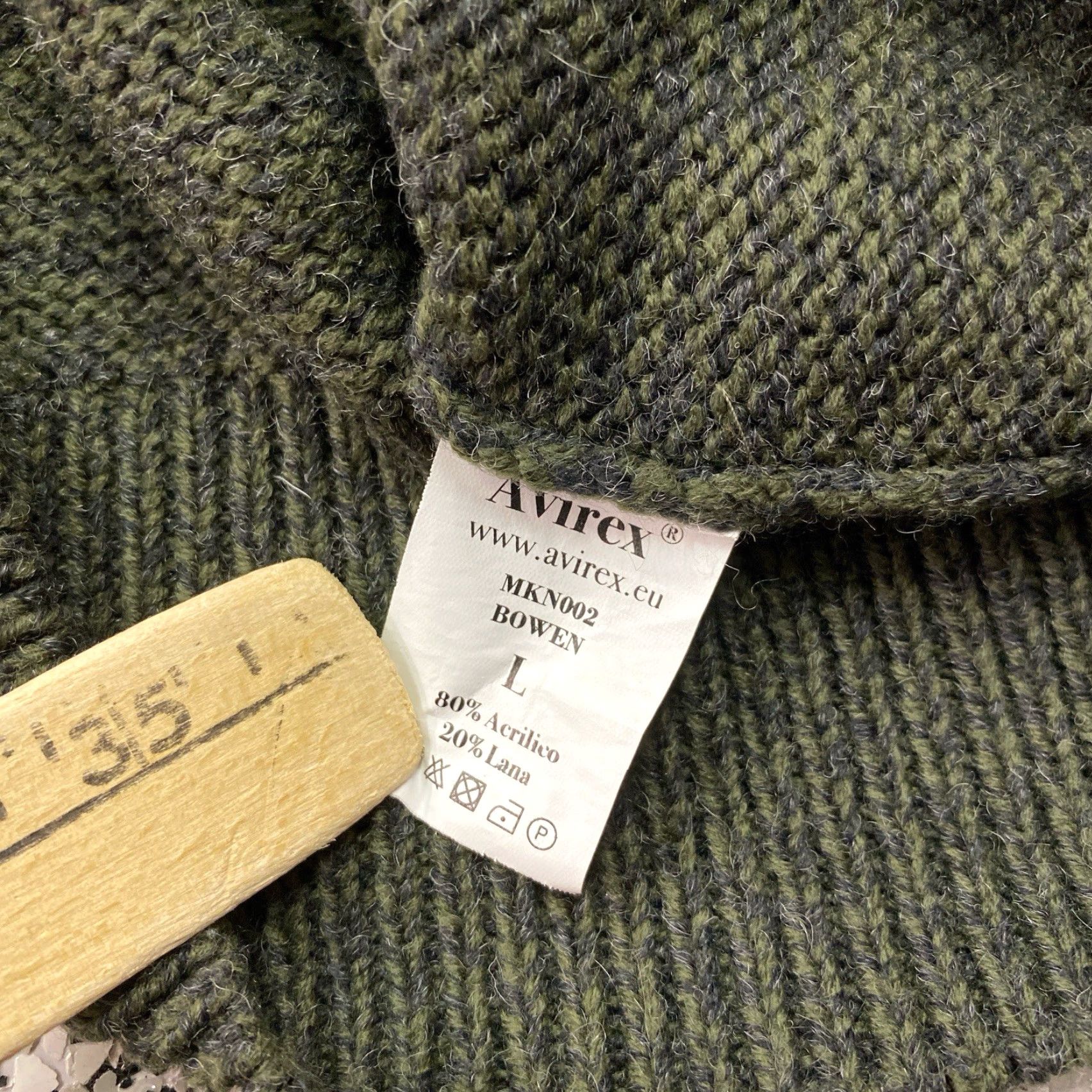 Avirex VINTAGE AVIREX Military Knit Sweater Olive Italy Made Men's Large Size US M / EU 48-50 / 2 - 5 Thumbnail