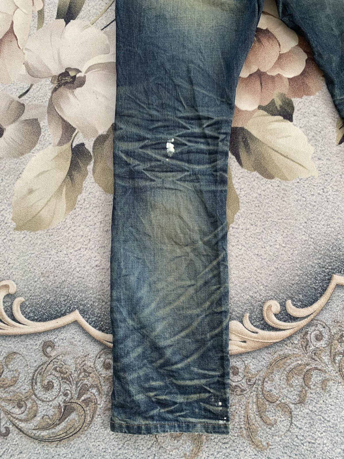 Wrangler Wrangler Blue Bell Distress Denim Pant Size US 33 - 9 Thumbnail