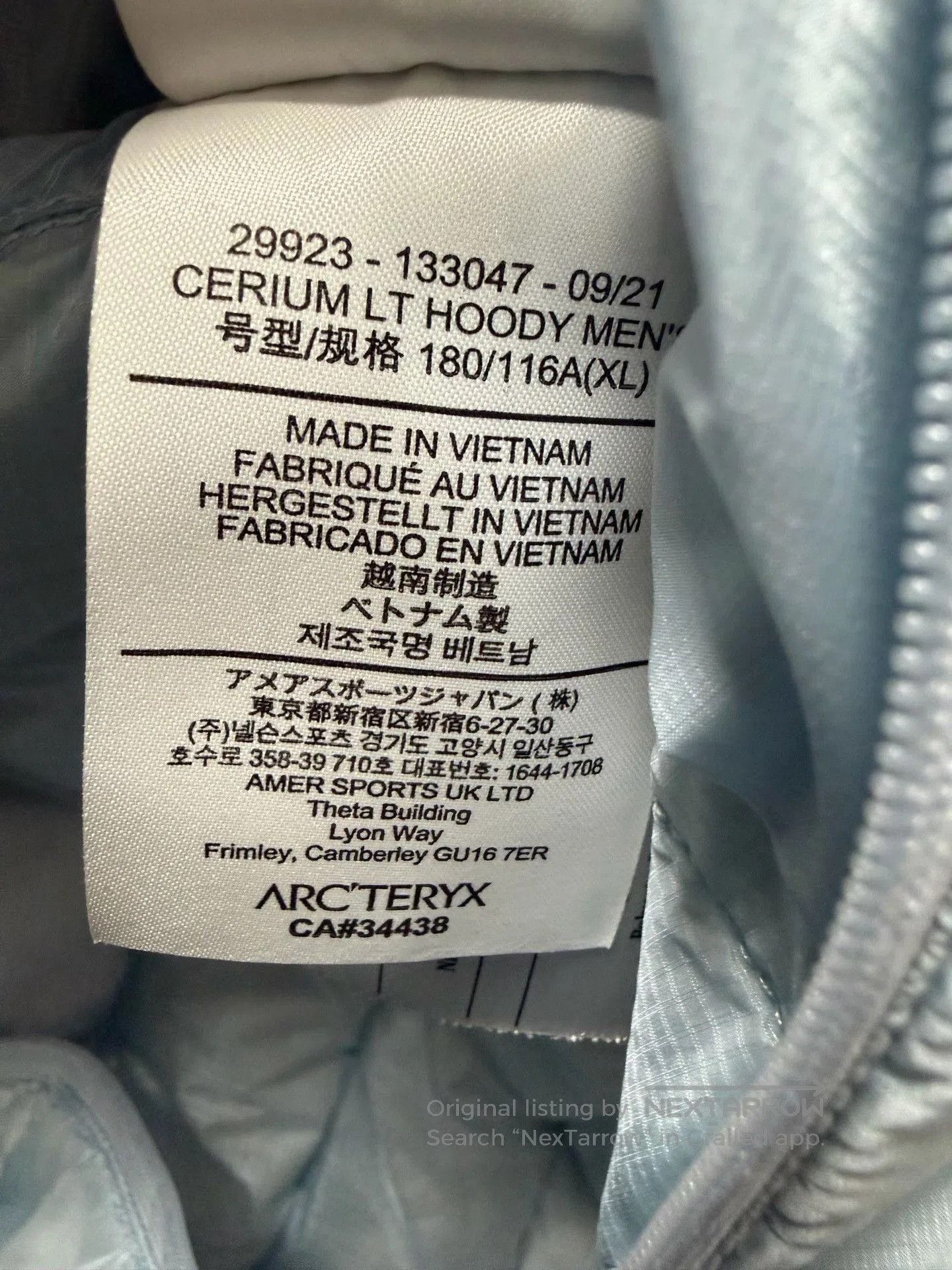 Arc'teryx Arc'teryx Cloud Blue Down Jacket. Size US XL / EU 56 / 4 - 9 Thumbnail