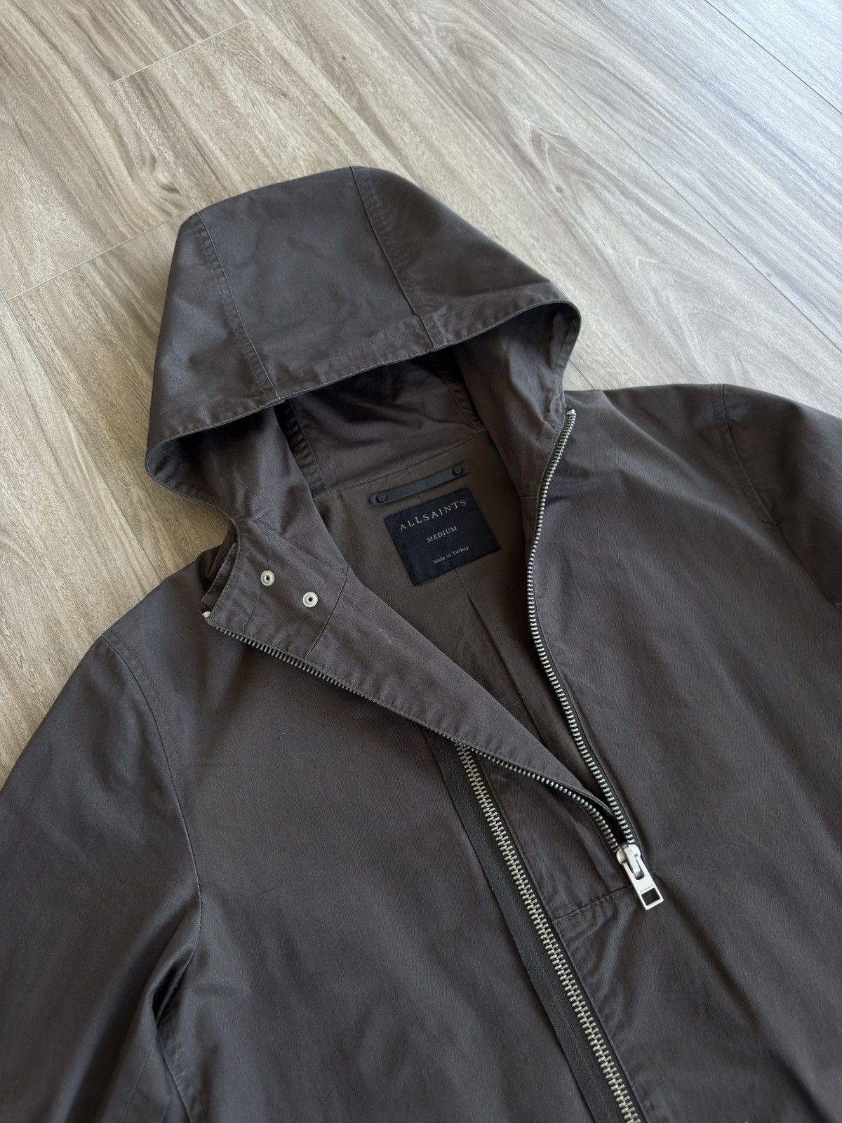 Allsaints Fishtail Cargo Parka Jacket Dark Brown Size US M / EU 48-50 / 2 - 2 Thumbnail