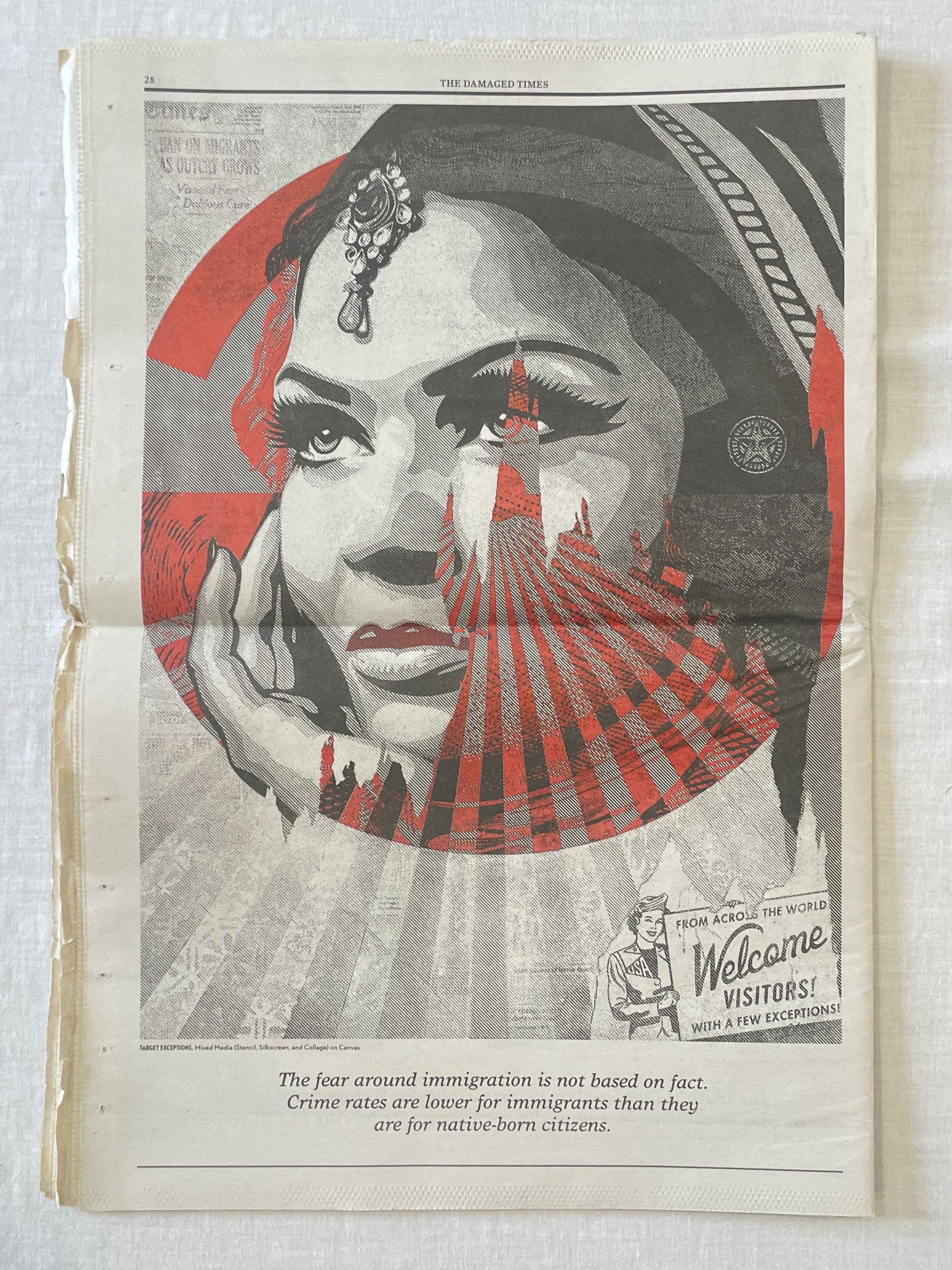 Obey × Shepard Fairey Obey The Damaged Times Newspaper Zine 2017 Shepard Fairey Size ONE SIZE - 2 Thumbnail