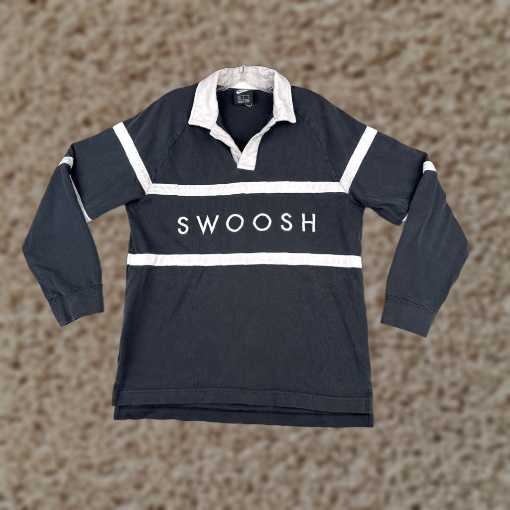 Nike Nike Polo Shirt Men M Black 100% Cotton Long Sleeve Polo Golf Swoosh Classic Embroidered Logo Shirt Size US M / EU 48-50 / 2 - 1 Thumbnail