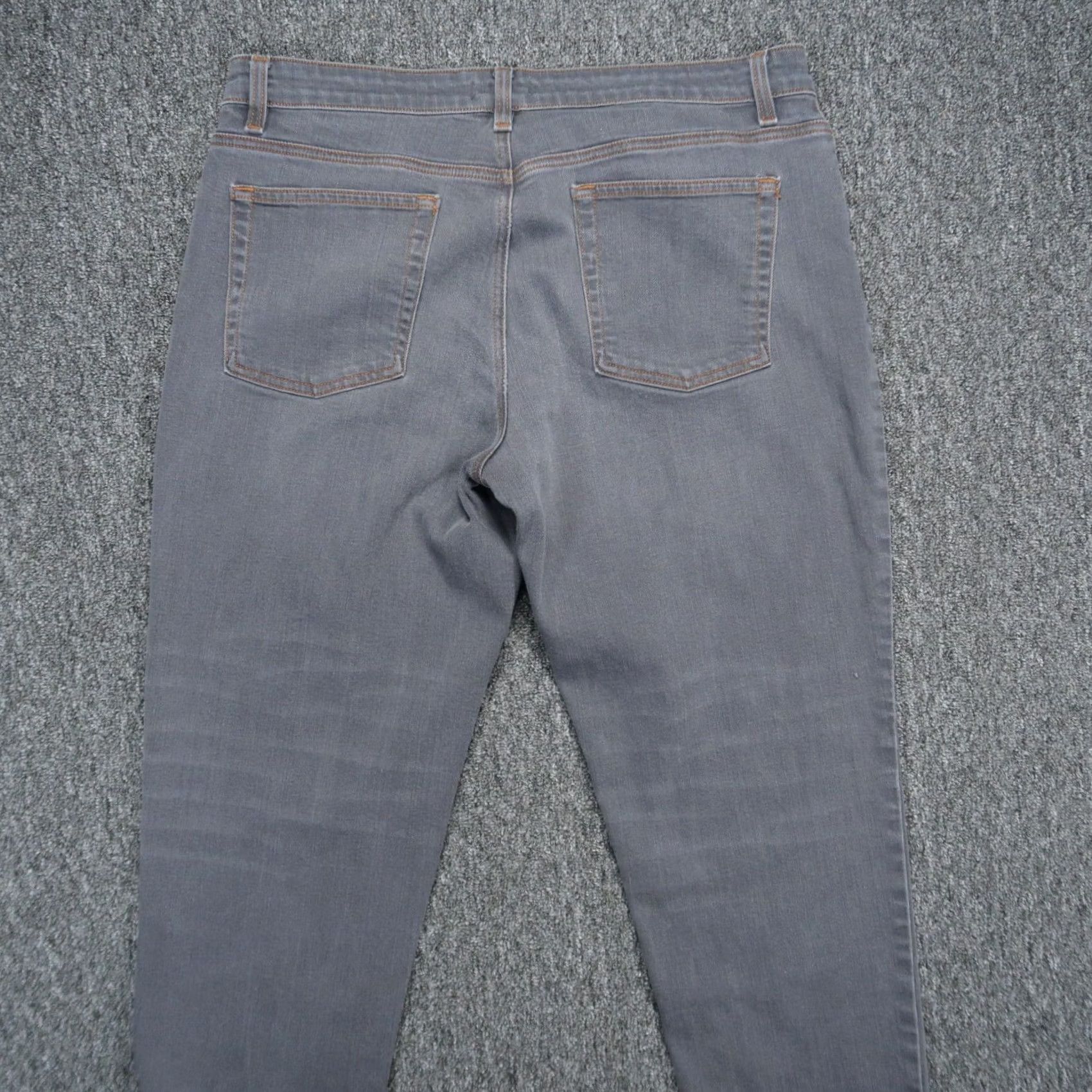 Eileen Fisher VINTAGE Eileen Fisher Jeans Womens 14 Gray Organic Cotton Straight Leg Crop 35x27 Size 36" / US 14 / IT 50 - 4 Thumbnail
