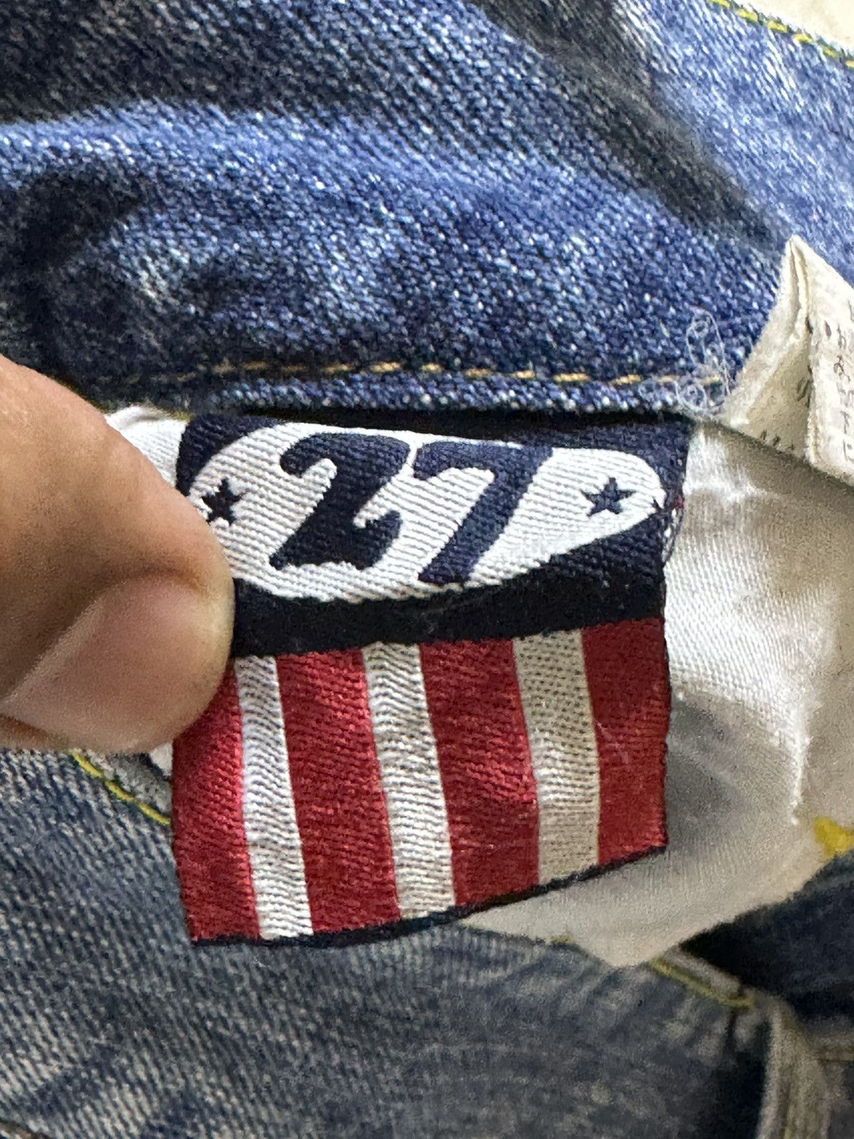 Tornado Mart Vintage Jassie Printed Logo Ripped Distressed Denim Size US 32 / EU 48 - 7 Thumbnail