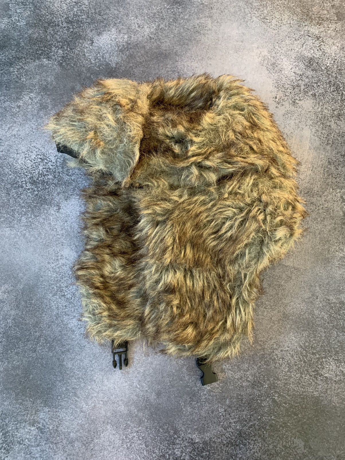 Japanese Brand Vintage Crazy Y2k Mohair Fuzzy Hat Ushanka Punk Huge Size ONE SIZE - 1 Thumbnail