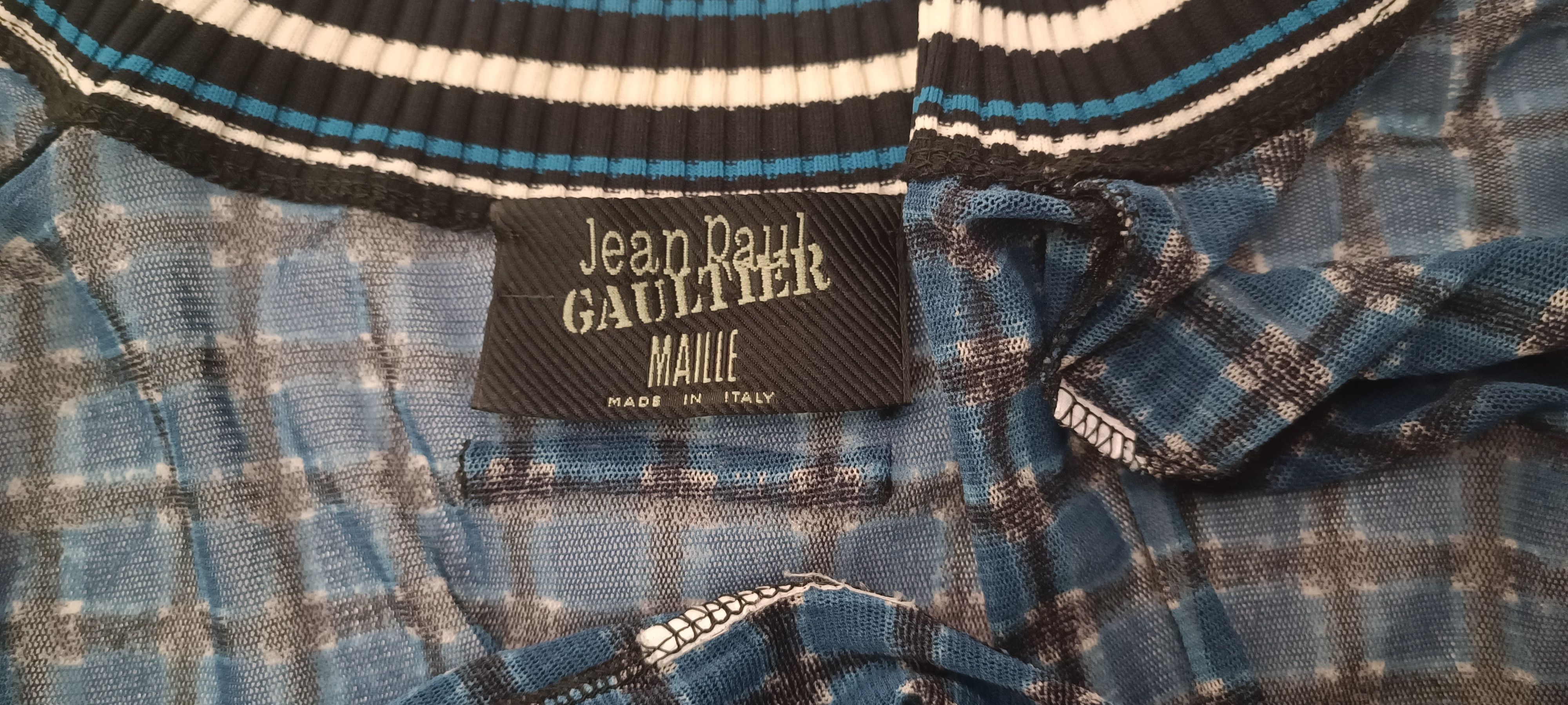 Jean Paul Gaultier SS1999 - Light jacket in nylon mesh with a checkered print Size US S / EU 44-46 / 1 - 8 Thumbnail