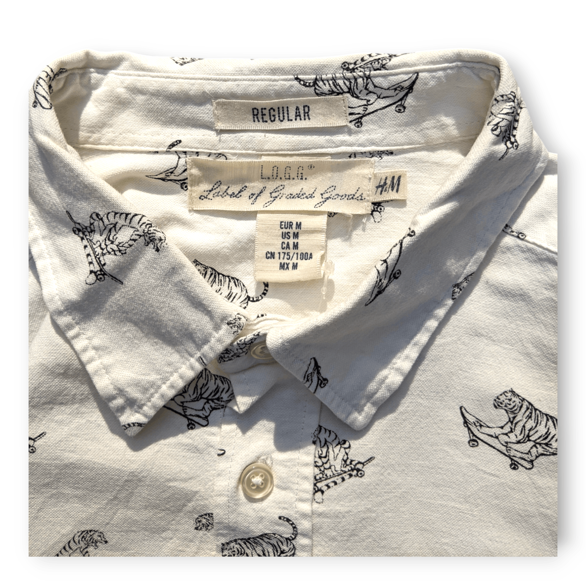 H&M H&M Tiger All over Print Shirt Size US M / EU 48-50 / 2 - 4 Thumbnail