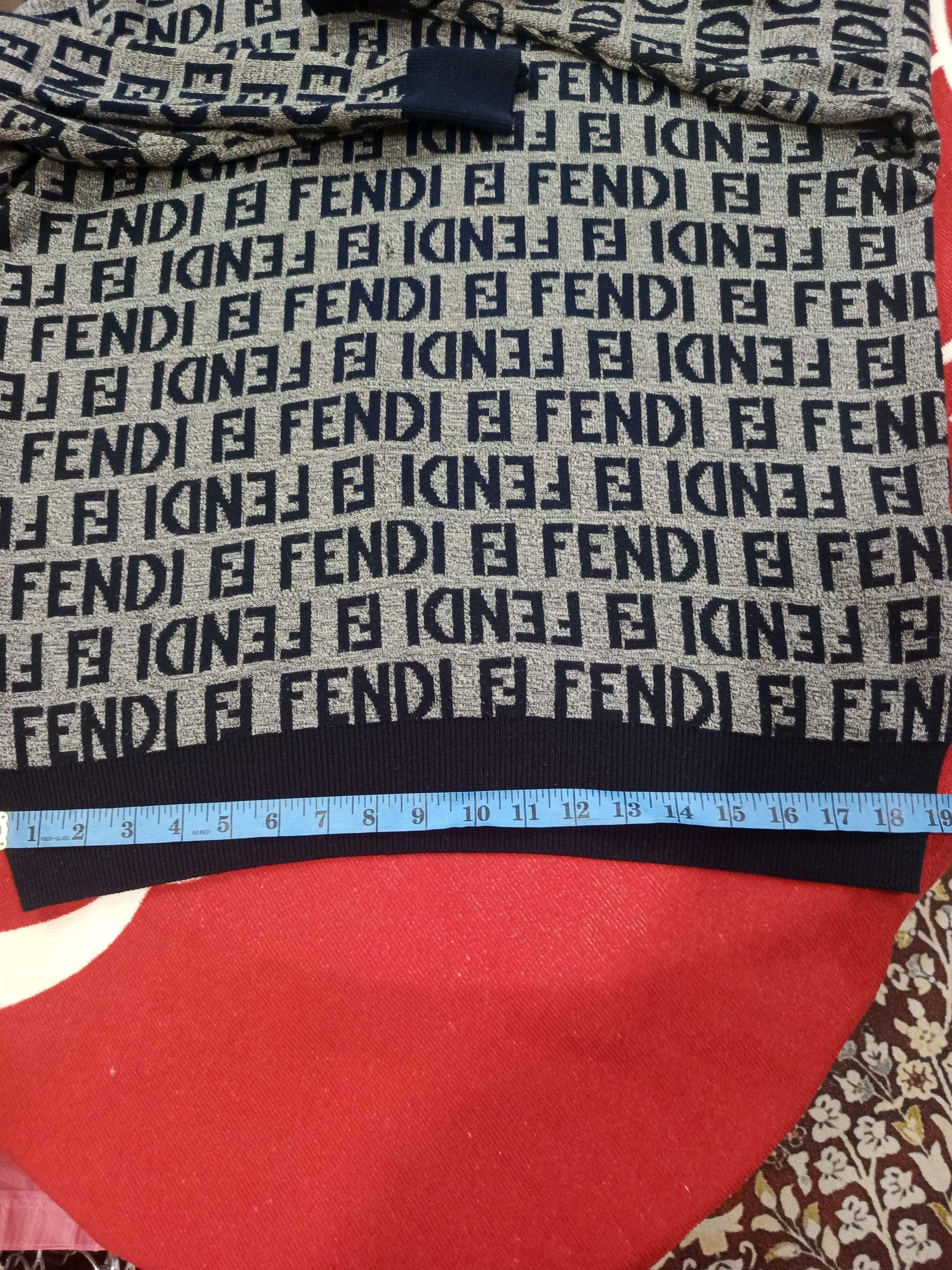 Fendi Fendi crewneck sweater with the FF logo or Zucca monogram Size US L / EU 52-54 / 3 - 13 Thumbnail