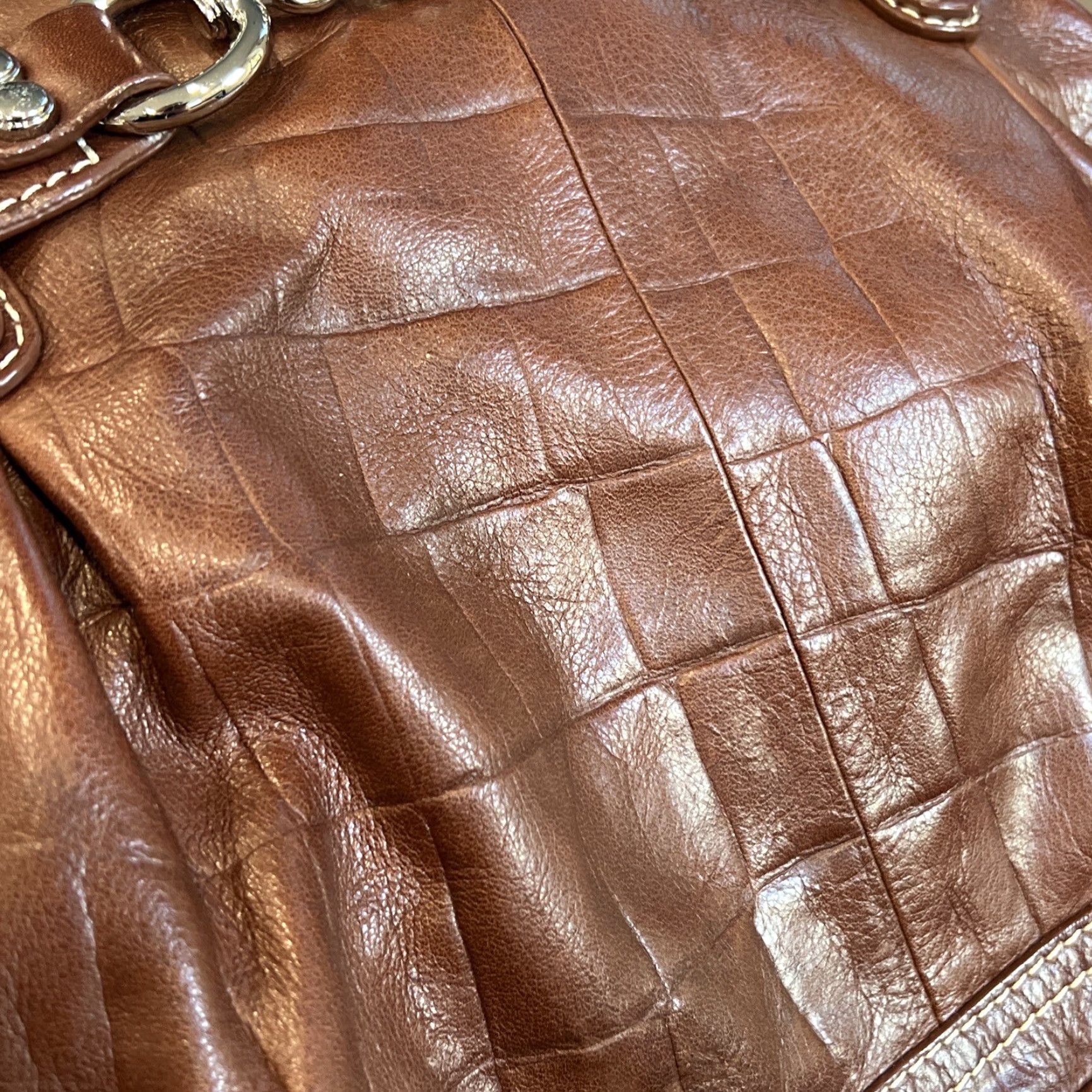 Vintage B. Makowsky Hobo Bag Purse Large Dark Brown Genuine Leather Shoulder Bag for Women Size ONE SIZE - 6 Thumbnail