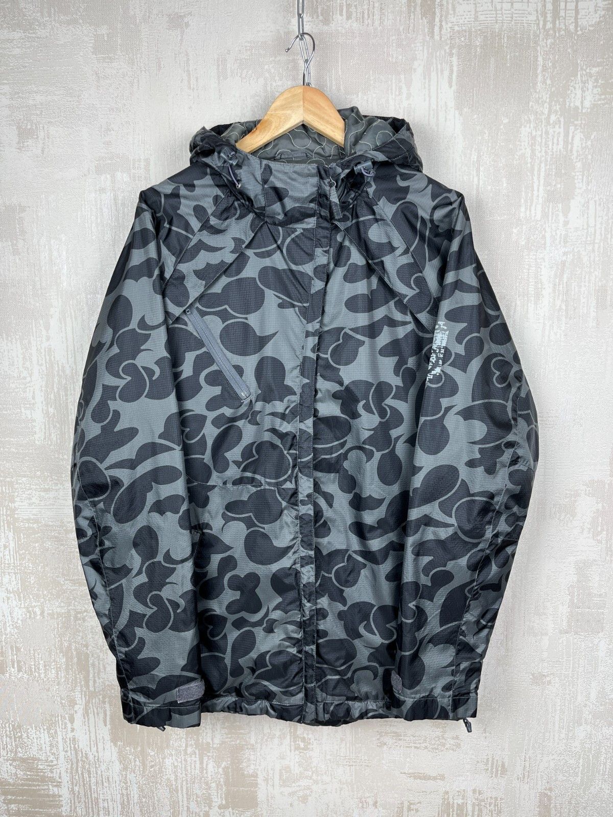 Other Fly53 Hooded Windbreaker Nylon Camo? Jacket Lightly Padded Size US L / EU 52-54 / 3 - 7 Thumbnail