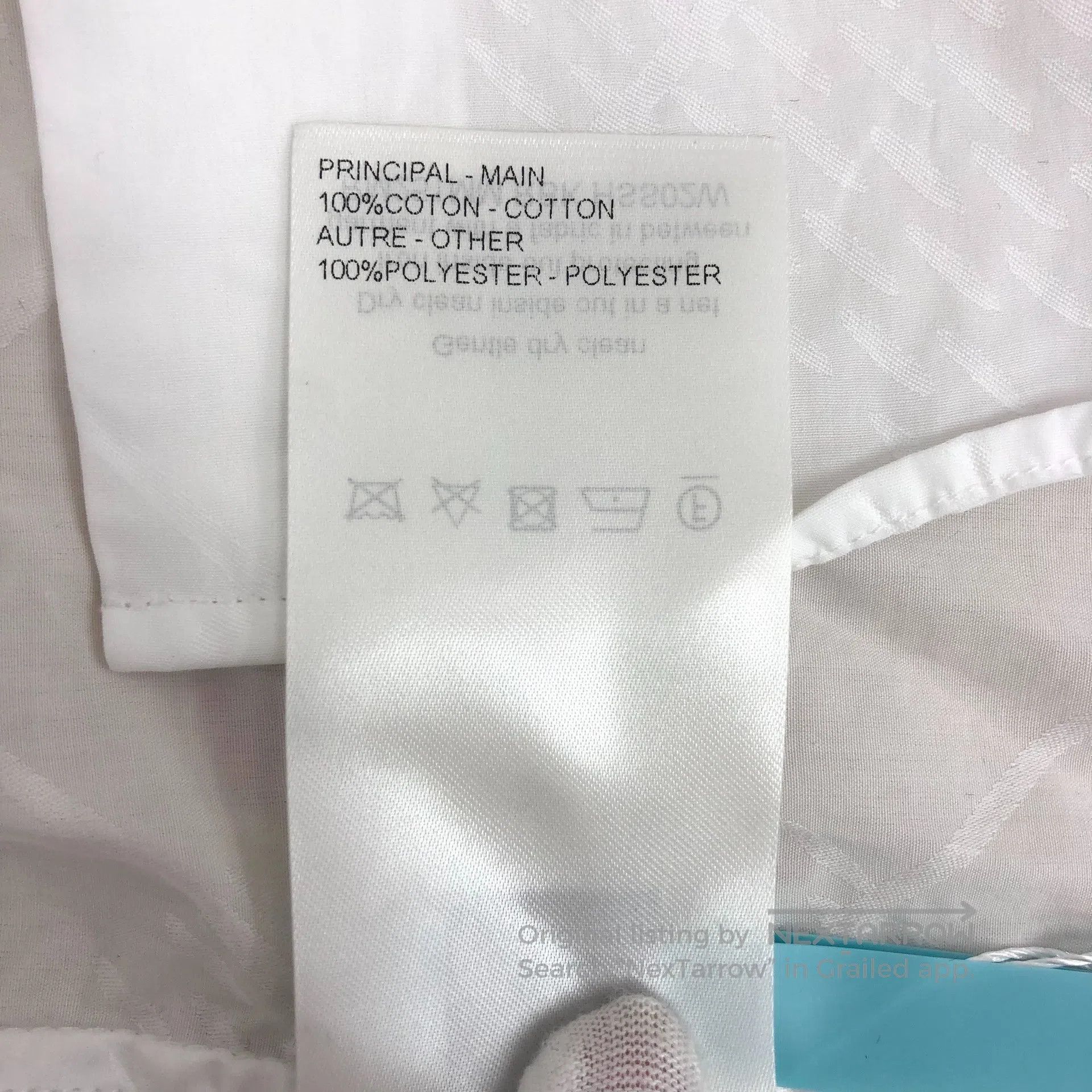 Louis Vuitton Louis Vuitton White textured jacquard cotton collar long-s Size US L / EU 52-54 / 3 - 8 Thumbnail