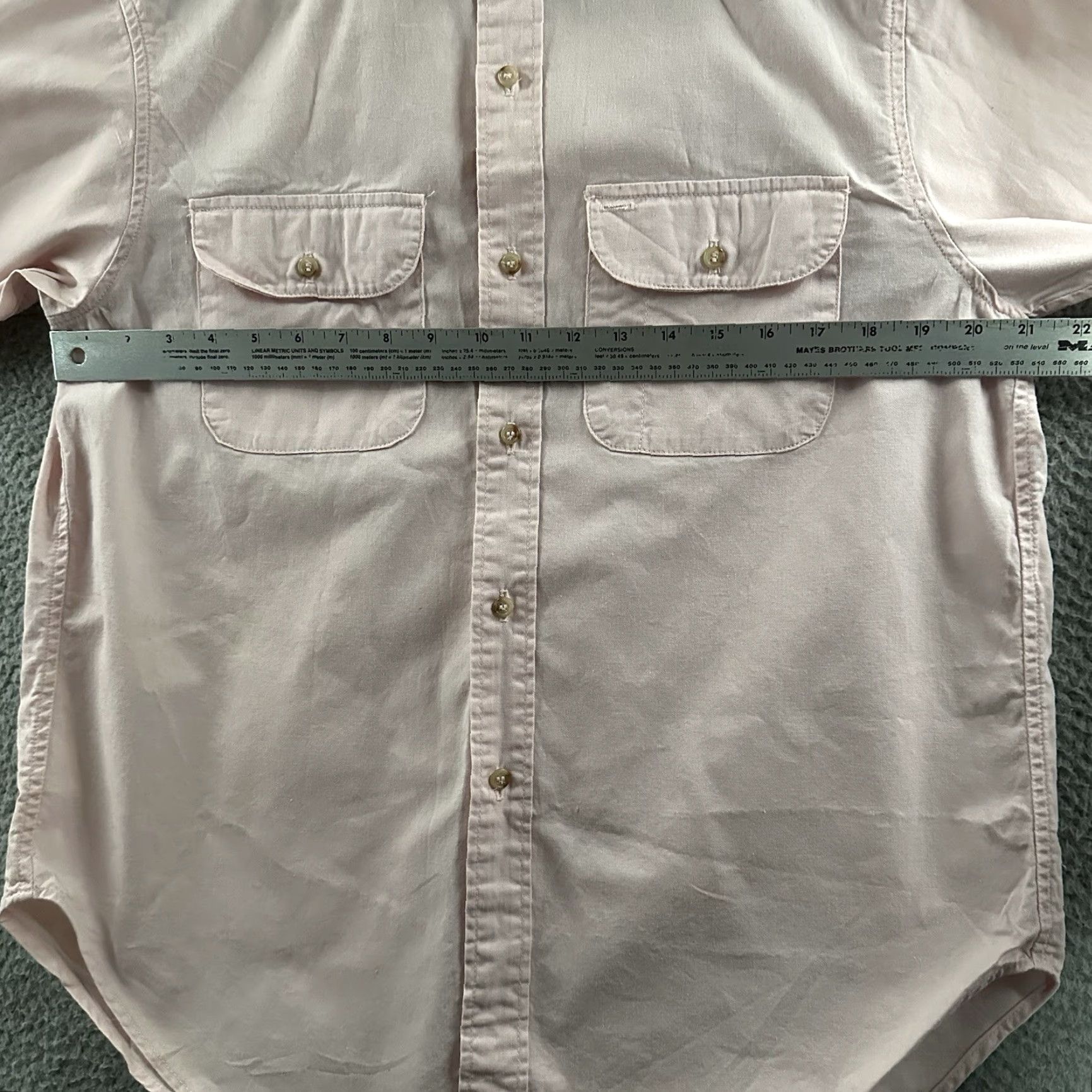 Ralph Lauren VINTAGE Ralph Lauren Womens Top Pink 10 Long Sleeve Button-Up Cotton USA Made Shirt Women Size L / US 10 / IT 46 - 4 Thumbnail