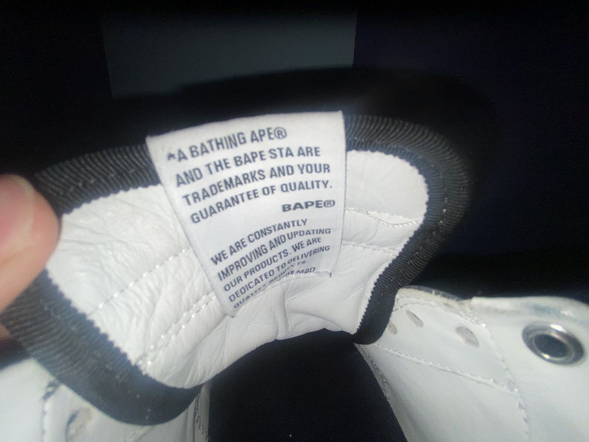 Bape Black and White Bapestas Size US 8 / EU 41 - 9 Thumbnail