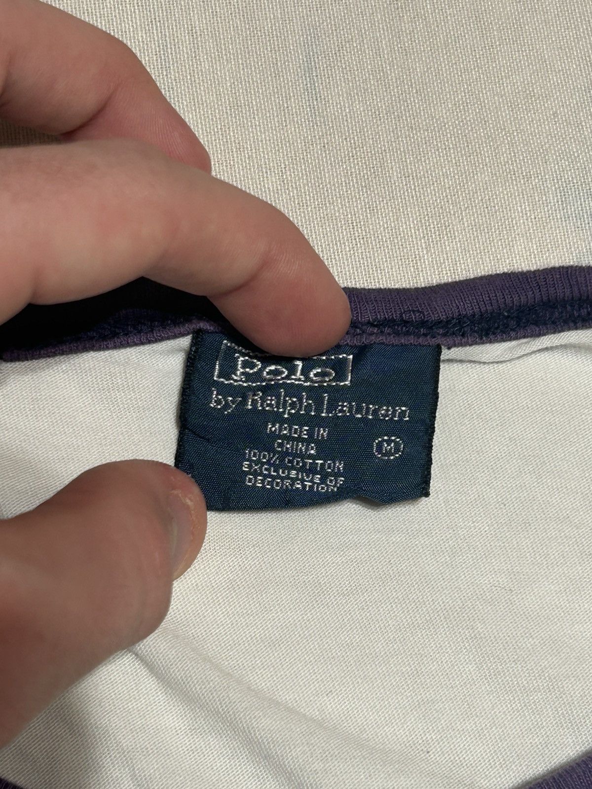 Polo Ralph Lauren 90s Vintage White USA-MFG Supply- Polo Tee Size US M / EU 48-50 / 2 - 3 Thumbnail