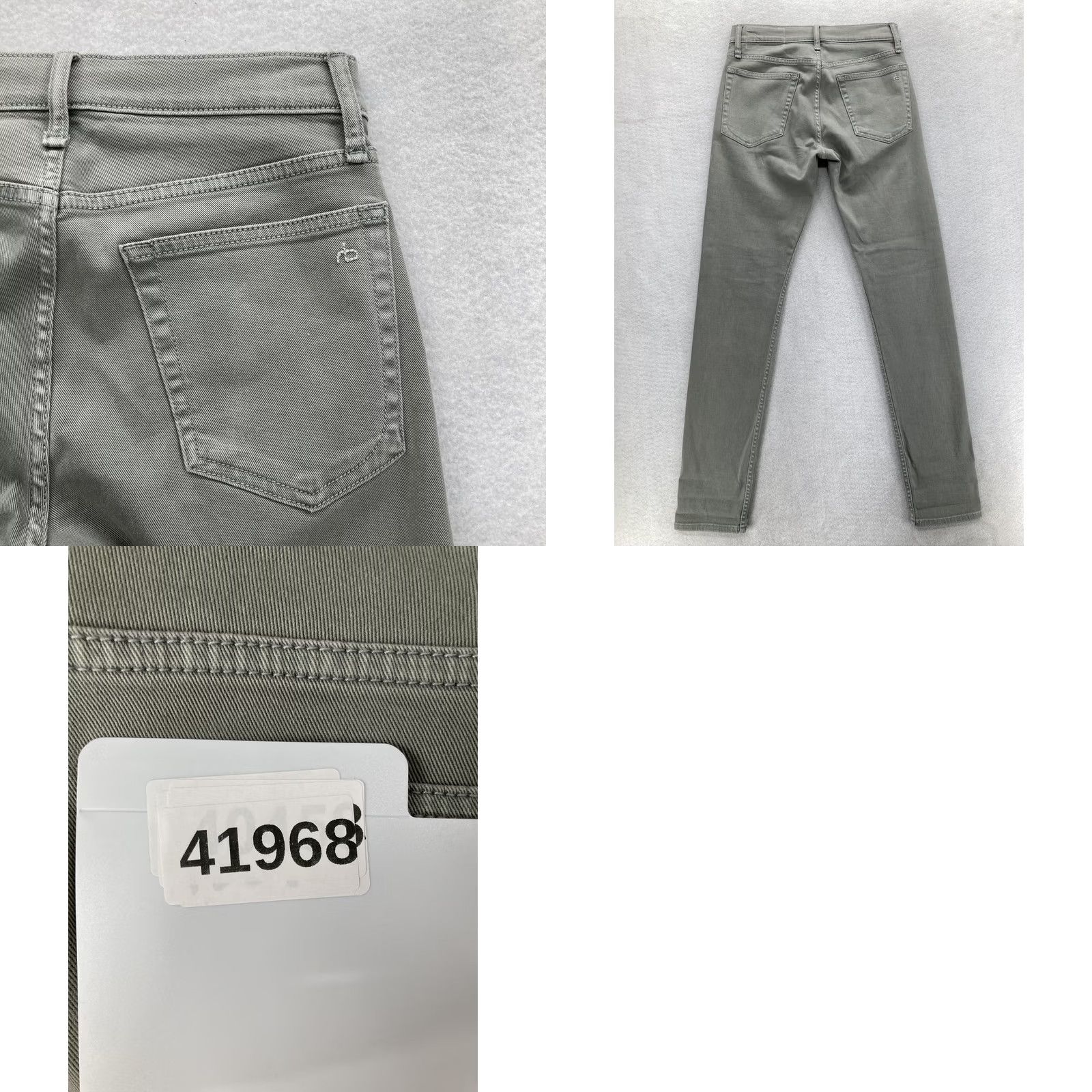 Rag & Bone rag & bone Jeans Mens 28x32 Slim Orca Grey Stretch Denim Skinny Preppy Leather Belt Pockets Zip Fly Size US 28 / EU 44 - 9 Thumbnail