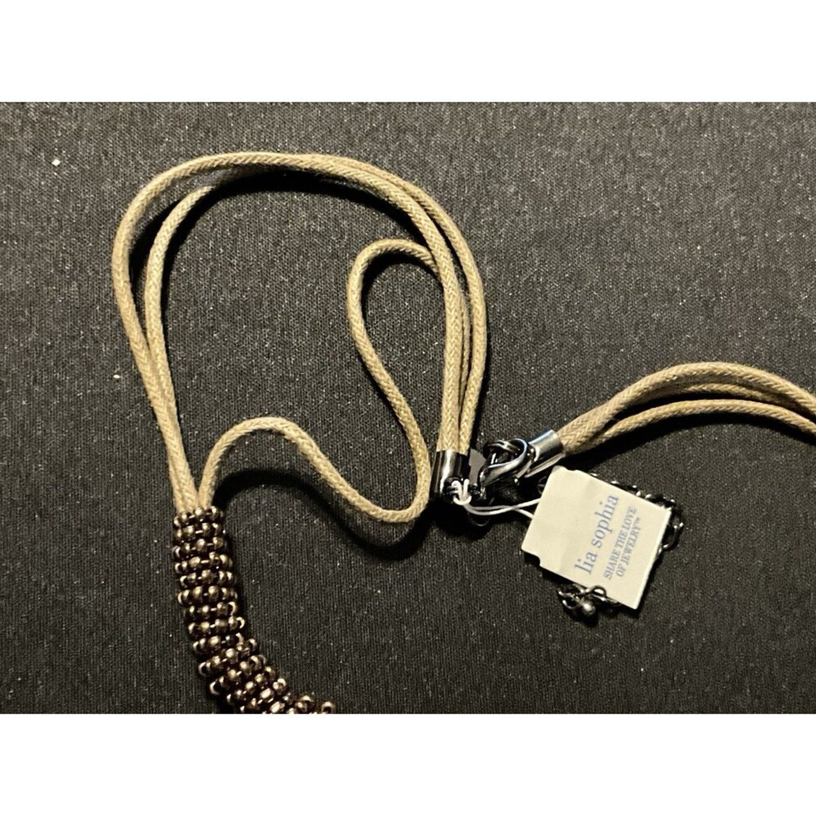 Other Lea Sophia Rope Necklace W/ Albalone Shell Pendant. Size ONE SIZE - 3 Thumbnail