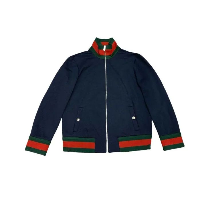 Gucci Gucci Striped Jacket in Dark Blue Color Size US M / EU 48-50 / 2 - 1 Thumbnail