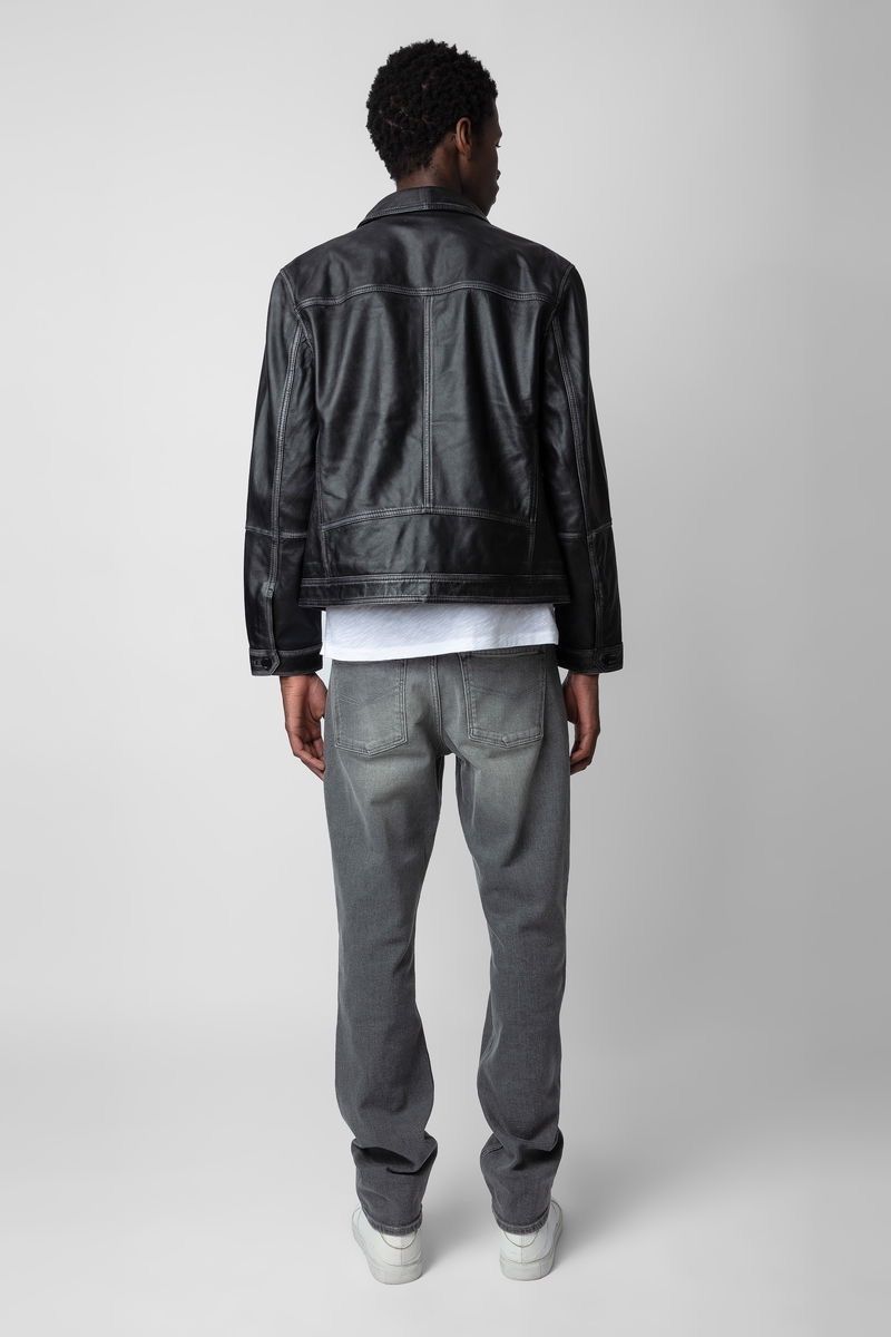 Zadig & Voltaire !DS! SS23 Zadig & Voltaire Lasso Dyed Leather Jacket Size US M / EU 48-50 / 2 - 6 Thumbnail