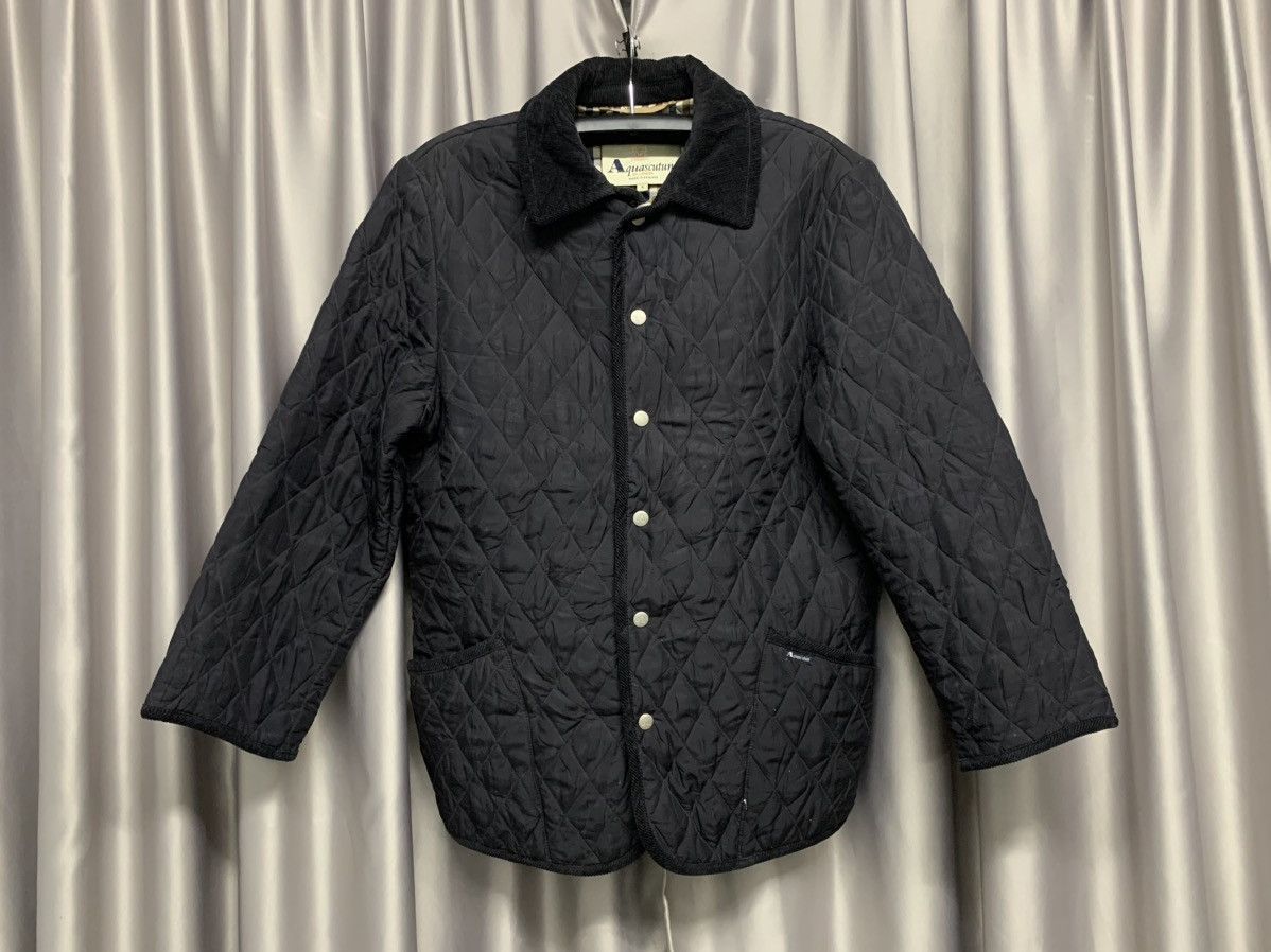 image of 90's Aquascutum Quilted Jacket in Black, Men's (Size Small)