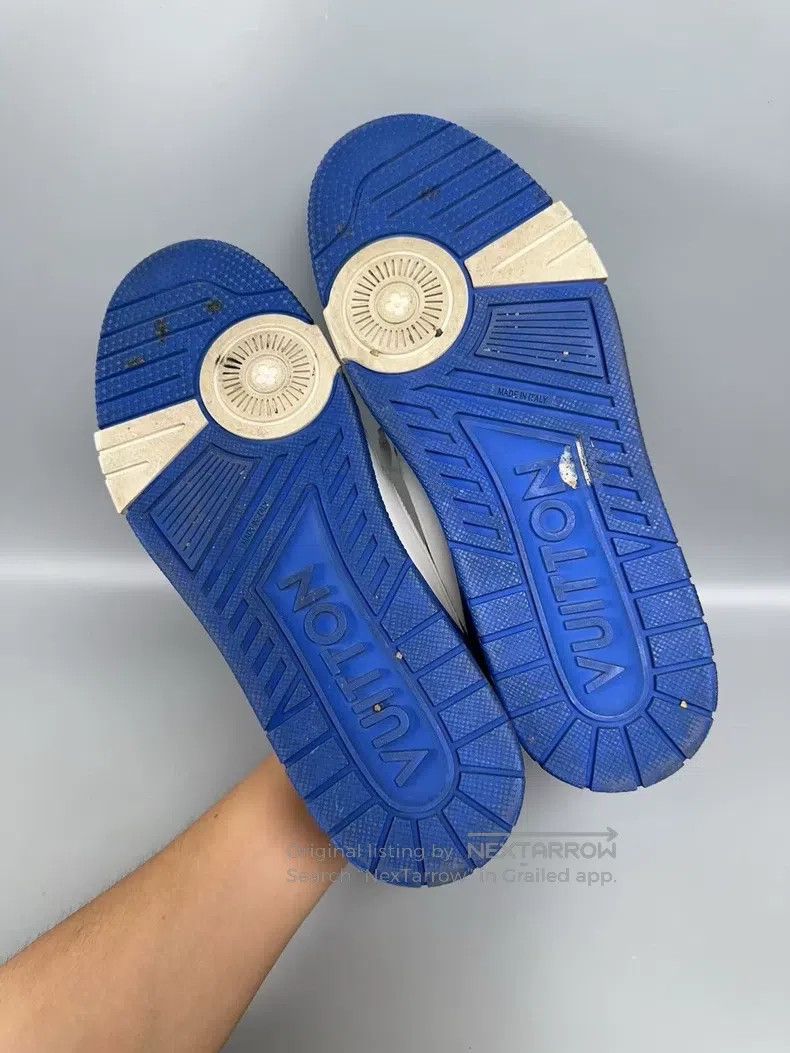 Louis Vuitton Louis Vuitton Trainer White and Blue Casual Shoes Size US 7 / EU 40 - 9 Thumbnail
