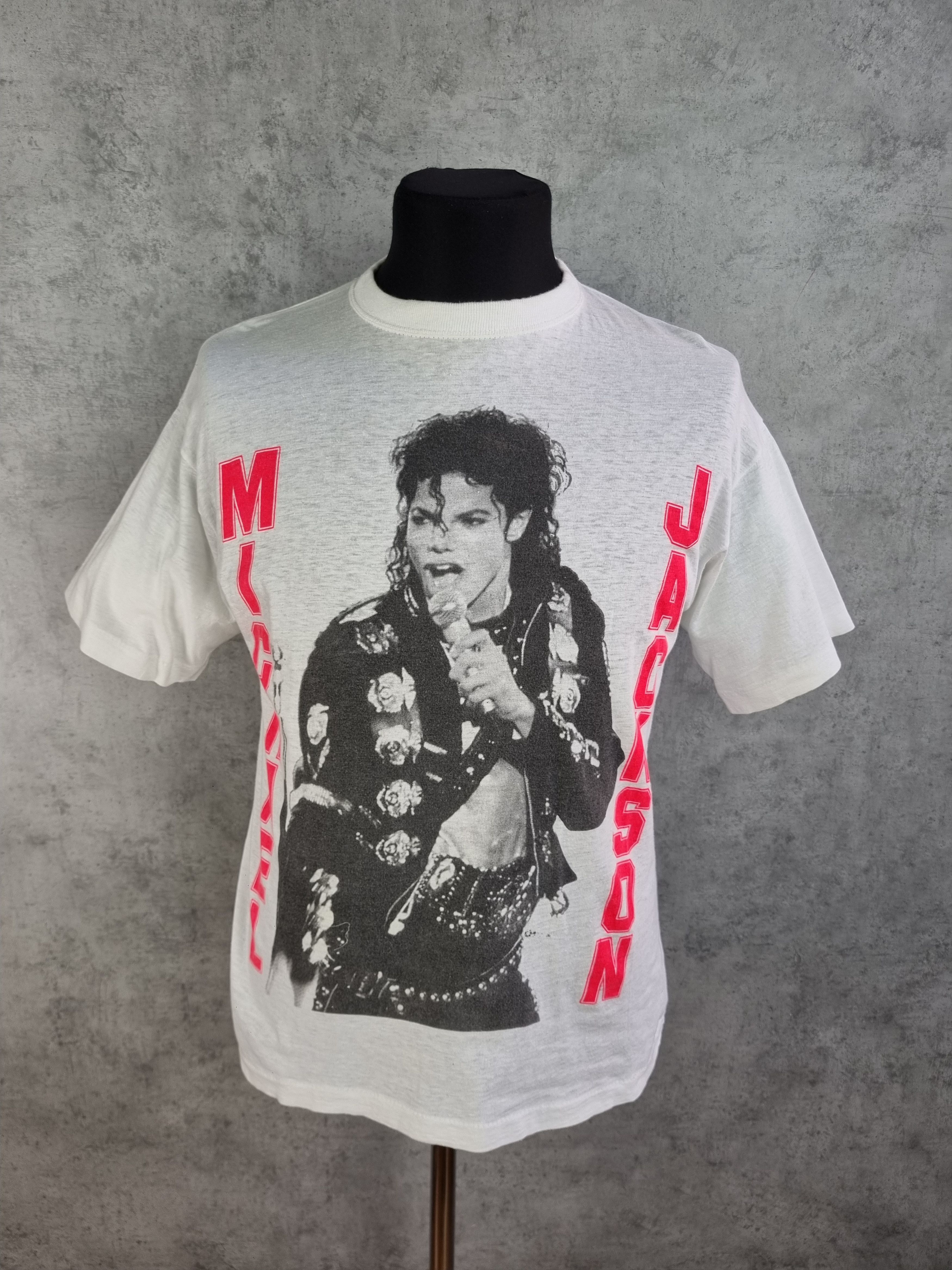 Band Tees × Michael Jackson × Vintage Michael Jackson Single Stitch Big Portret Vintage Tee shirt Size US L / EU 52-54 / 3 - 10 Thumbnail