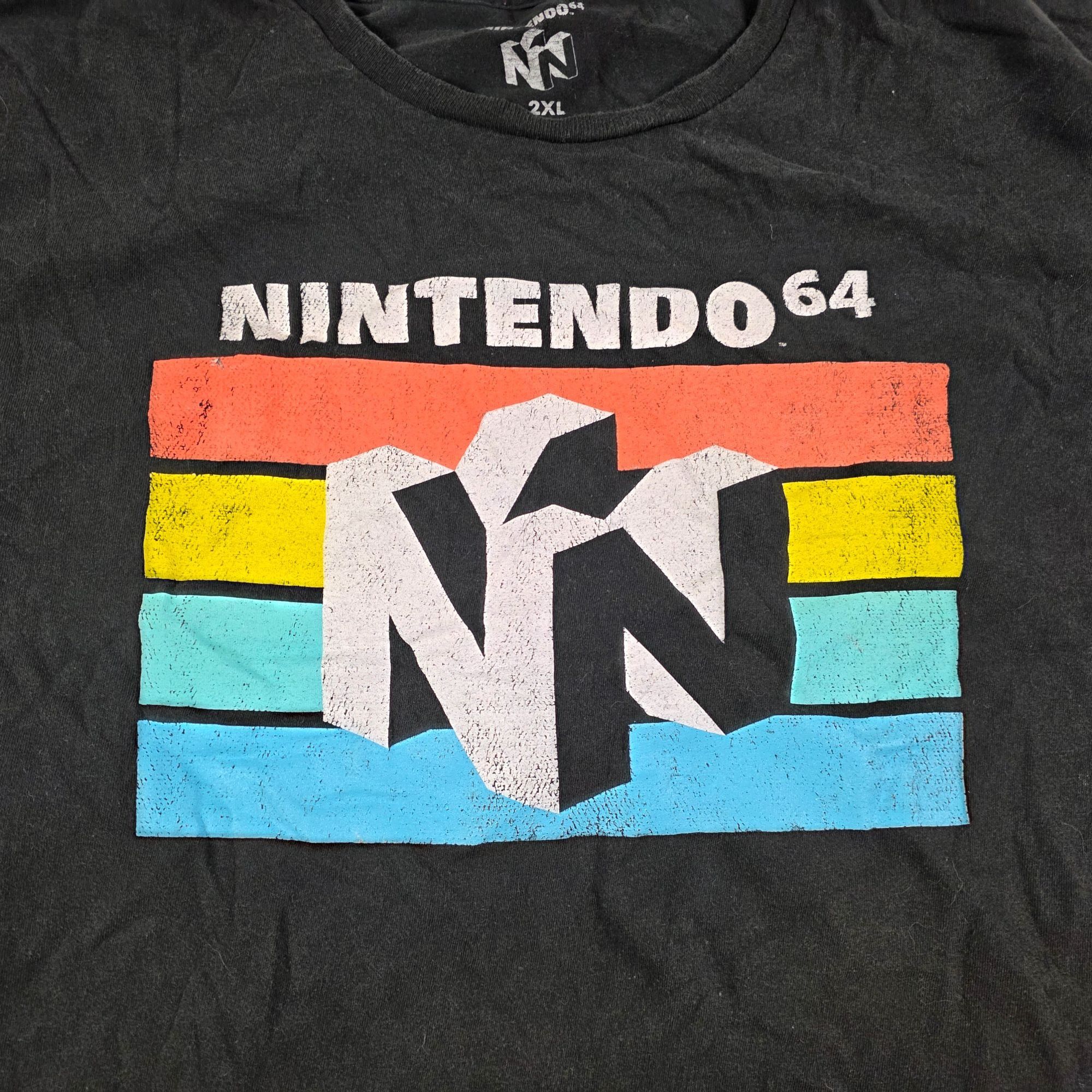 Nintendo Nintendo 64 Mens Size 2XL Black Graphic T Shirt Retro Gaming Size US XXL / EU 58 / 5 - 3 Thumbnail