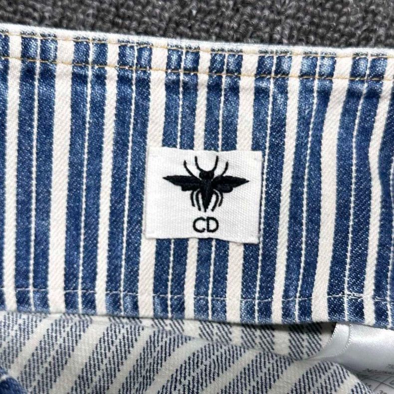 Dior Dior Striped washed denim skirt 2506-Nextarrow Size 26" / US 2 / IT 38 - 4 Thumbnail