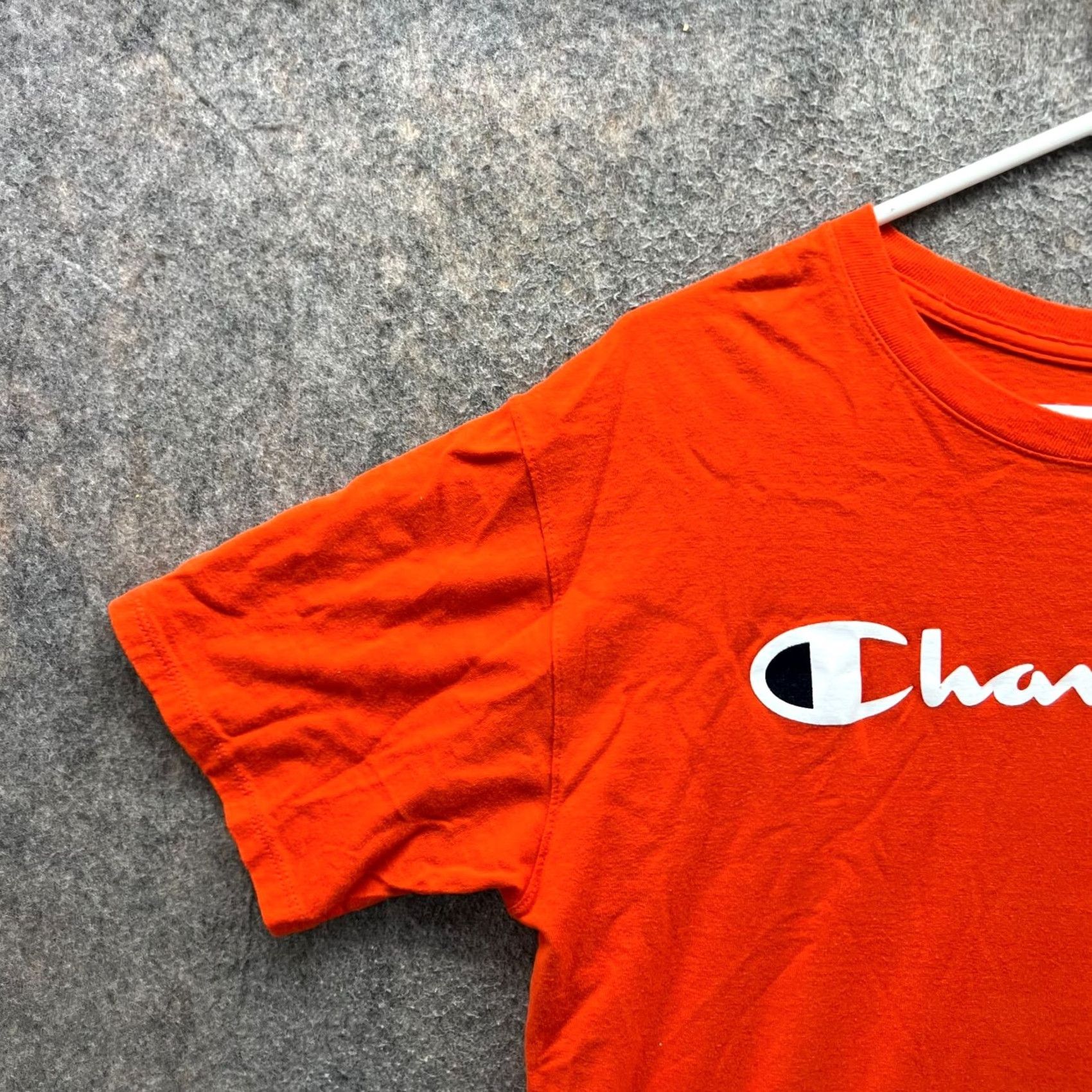 Champion Champion Shirt Mens Medium Orange Graphic Cotton Tee Crewneck Spell Out Y2K Size US M / EU 48-50 / 2 - 6 Thumbnail
