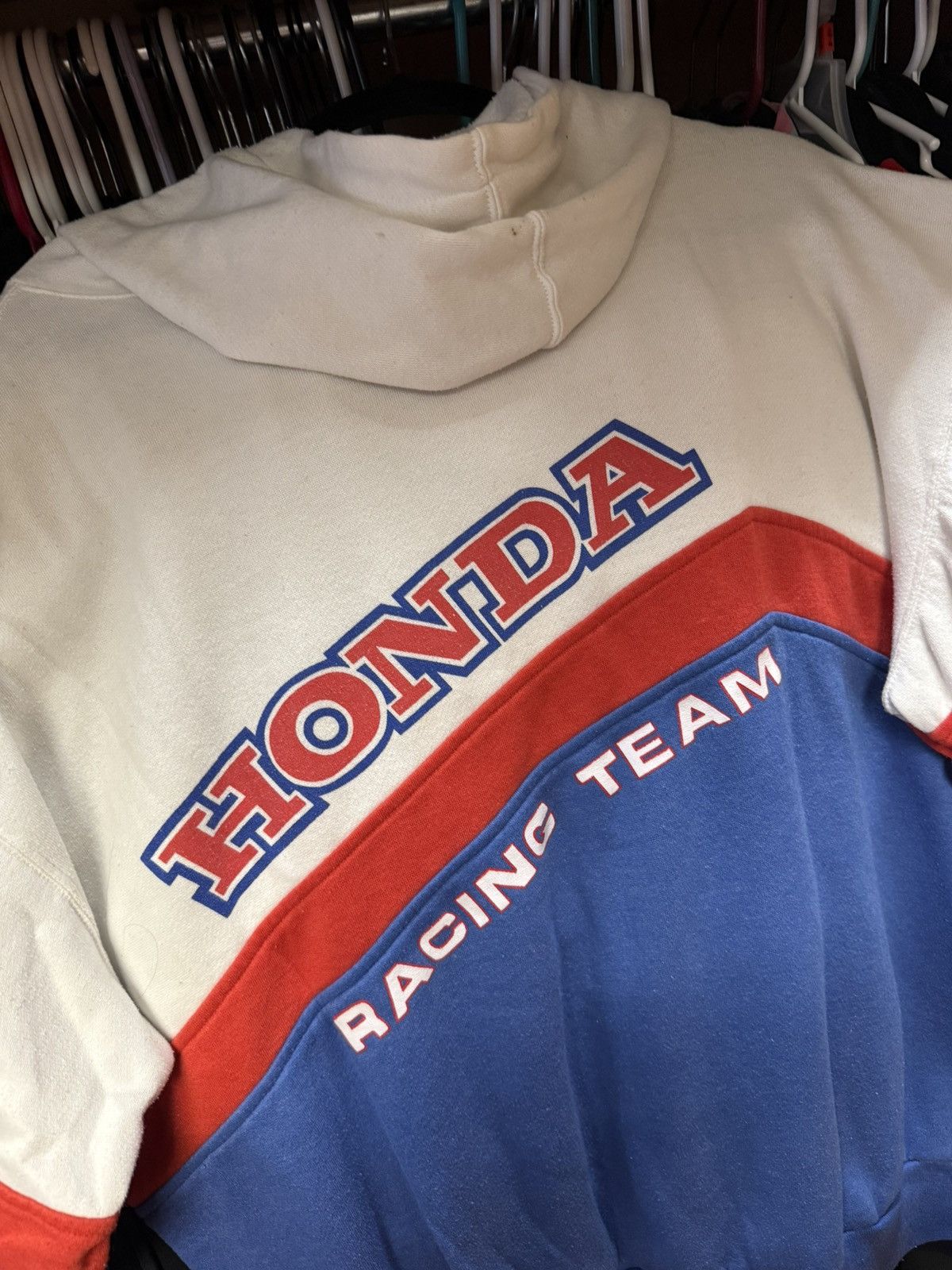 Crazy Vintage 80s Honda Racing Team Hoodie Jacket