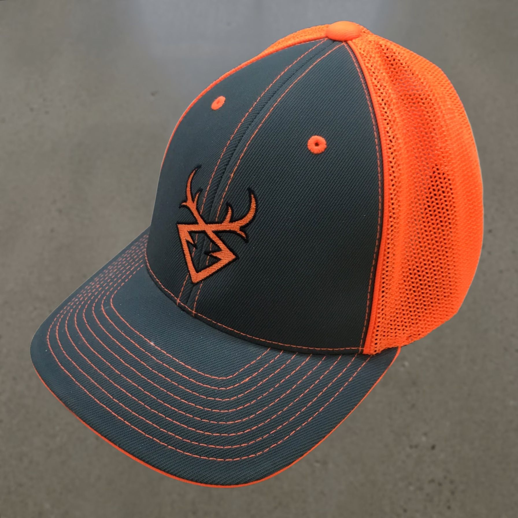 Vintage Greiner Pacific Headwear Trucker Hat Mens Orange L-XL Adjustable Curved Brim Size ONE SIZE - 1 Thumbnail