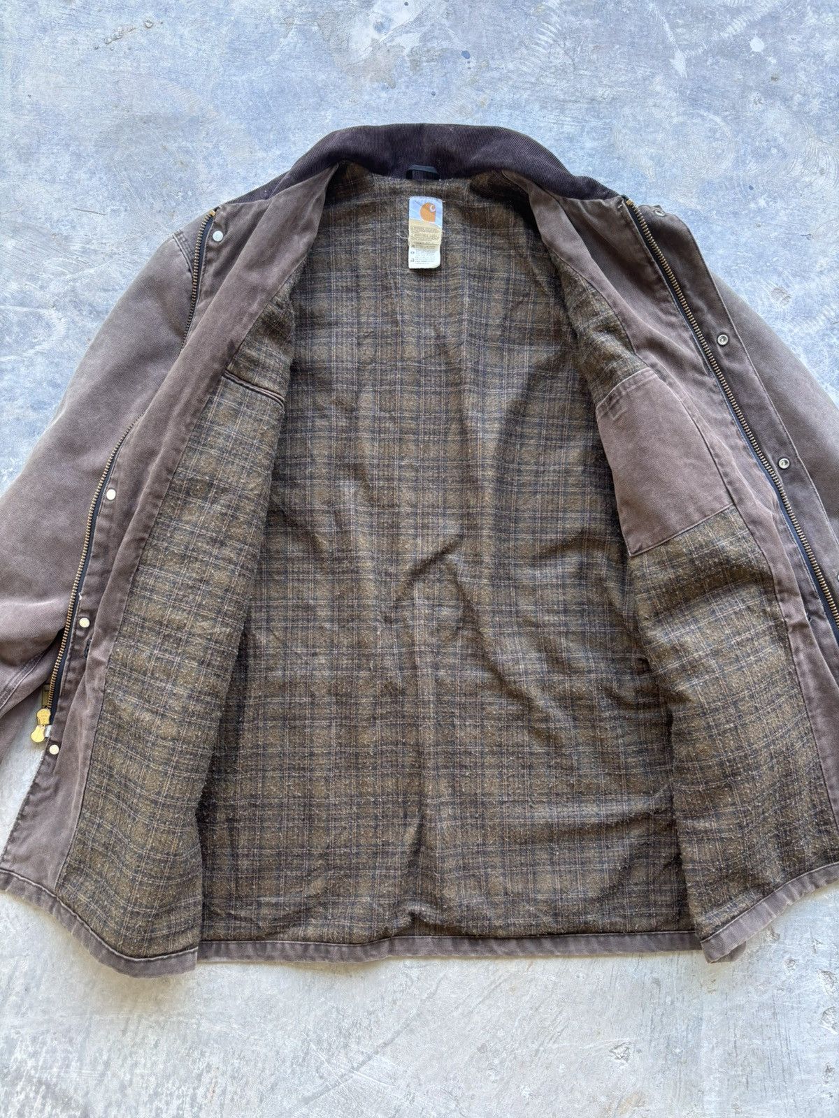Carhartt × Vintage Vintage Carhartt Cedar Brown Chore Jacket Size US XL / EU 56 / 4 - 5 Thumbnail