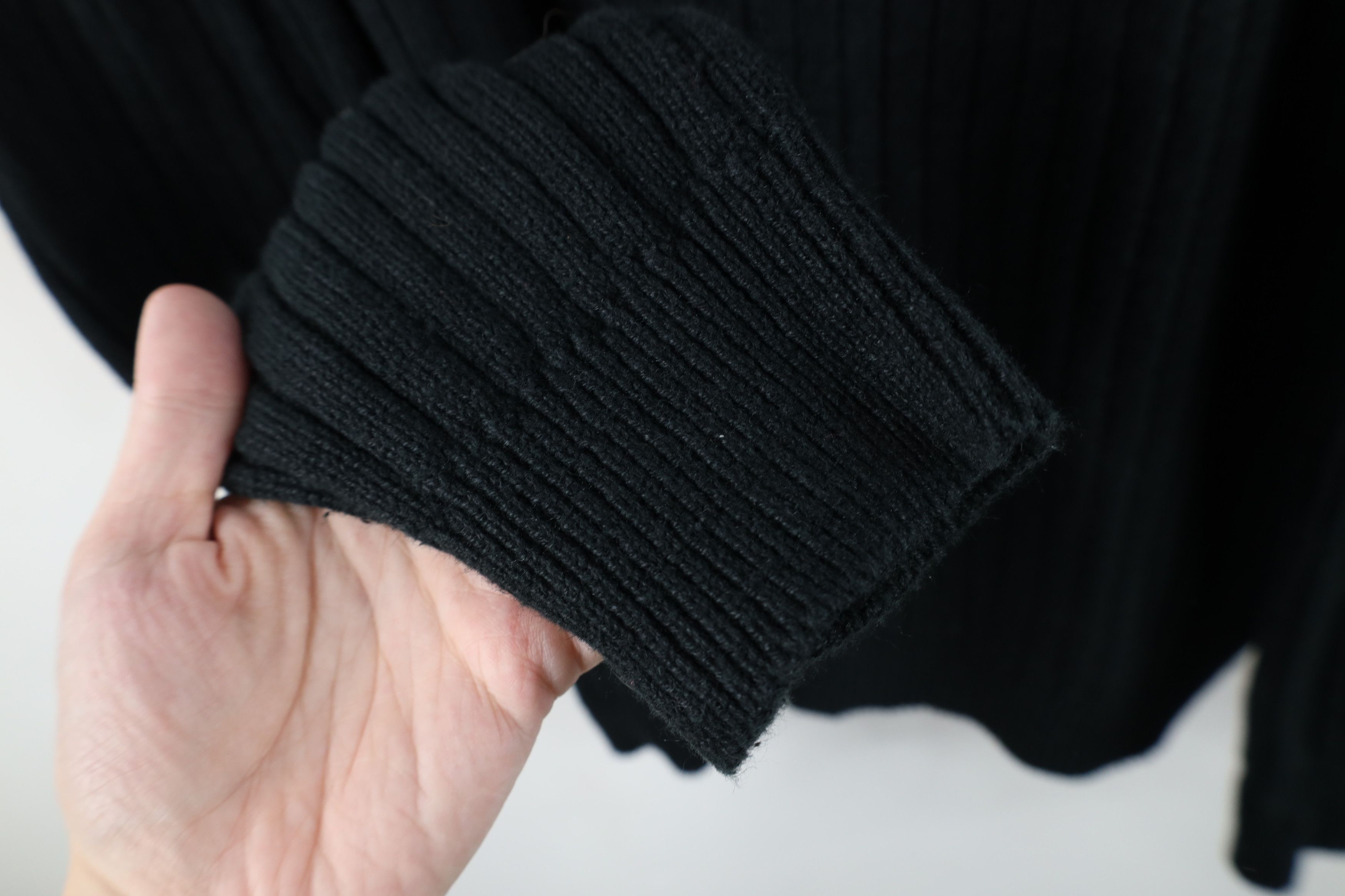 Vintage Vintage 90s Streetwear Ribbed Knit V-Neck Sweater Black Size XXL / US 16-18 / IT 52-54 - 6 Thumbnail