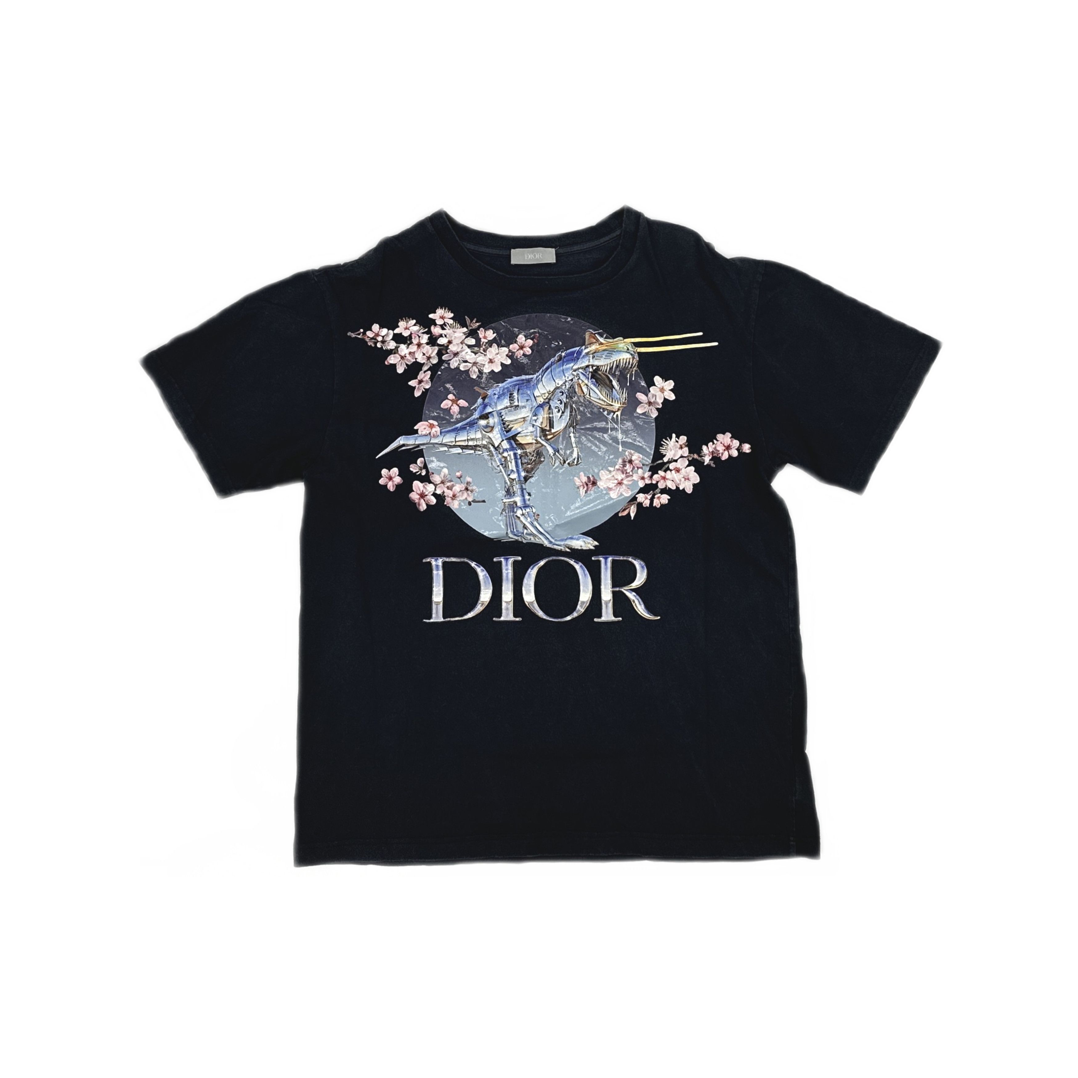 Dior Dior x Sorayama Robot Dinosaur Sakura T-shirt White M | Grailed