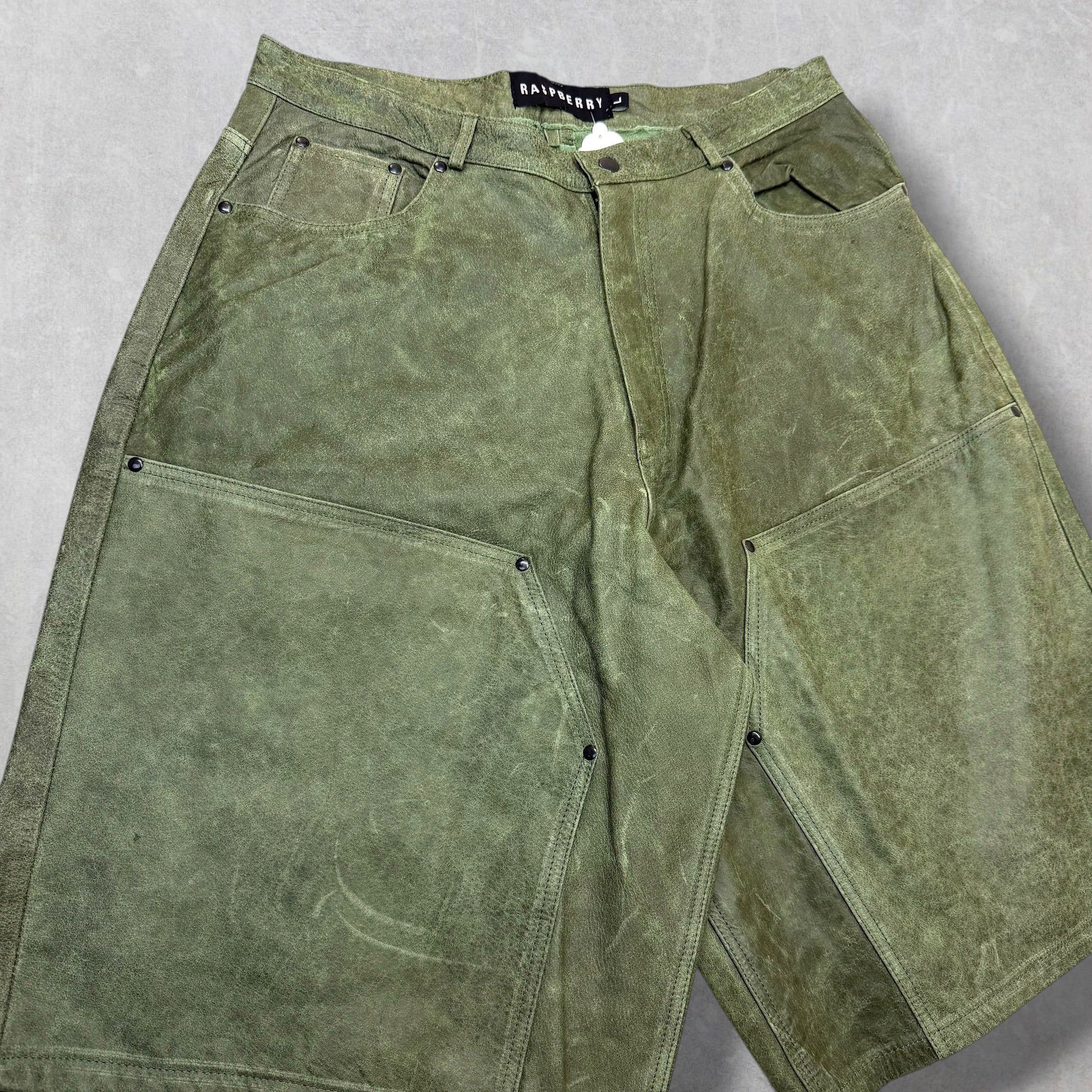 The GV Gallery GV Gallery Raspberry Hills Jade Leather Shorts L Size US 34 / EU 50 - 3 Thumbnail