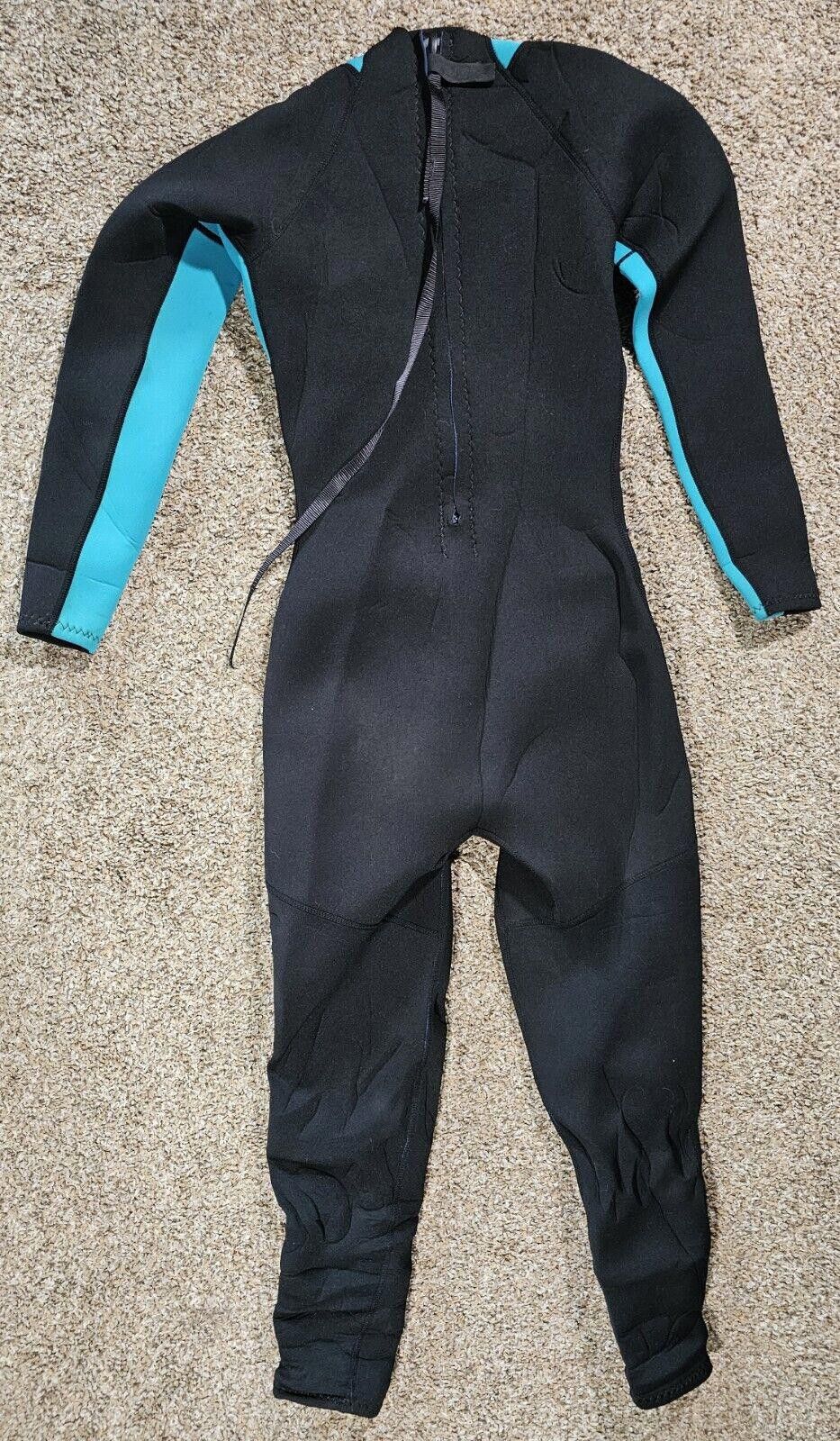 Designer Gladiator Black Blue Full Body Wetsuit Sz 10 Zip USA Made Size ONE SIZE - 7 Thumbnail