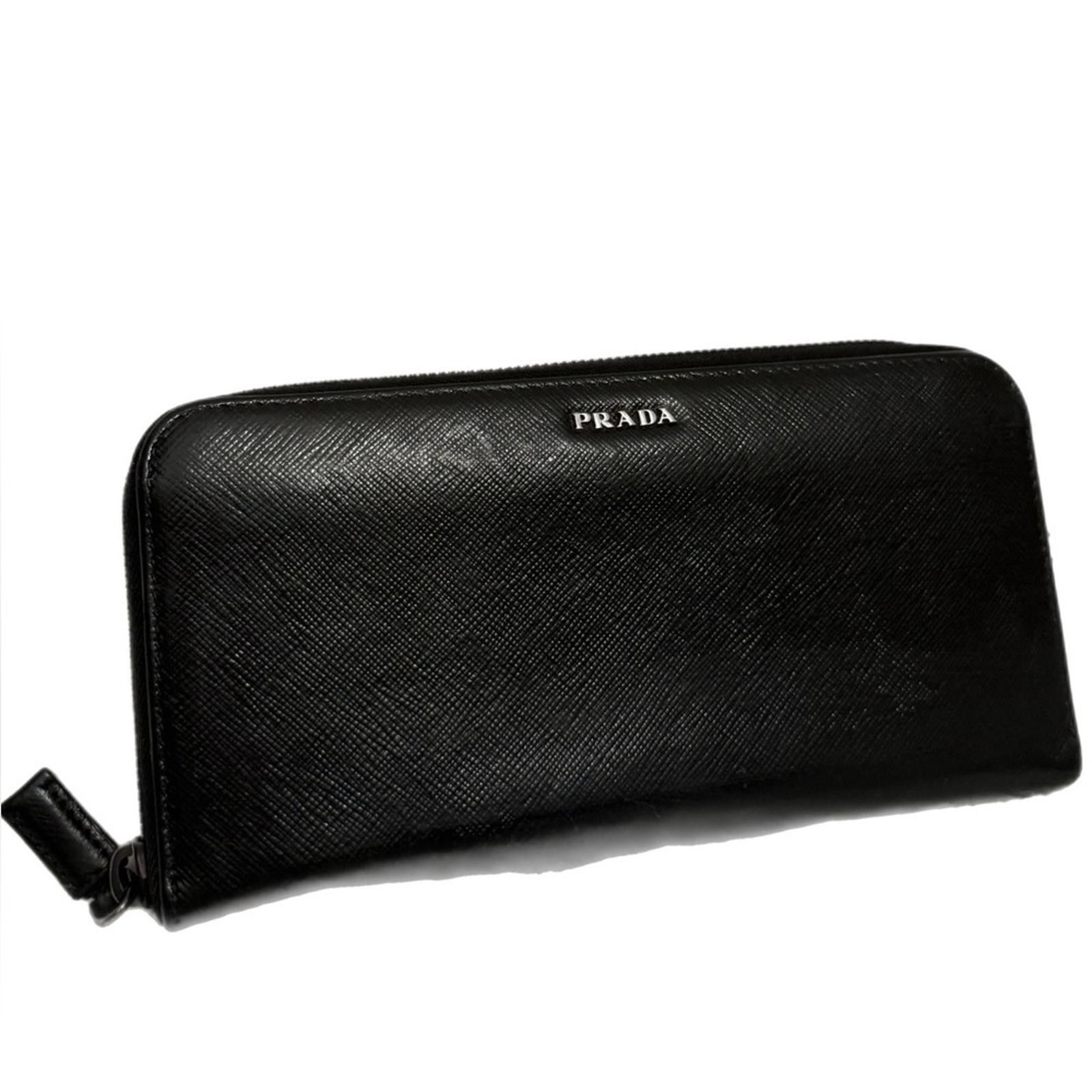 Prada AUTHENTIC REWORKED Prada Saffiano Zippy Wallet- REDYED COND Size ONE SIZE - 1 Thumbnail
