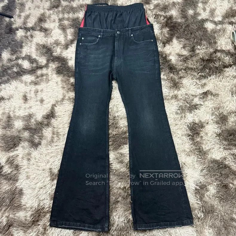 Balenciaga Balenciaga Double Waist Flare Jeans. Size US 32 / EU 48 - 1 Thumbnail