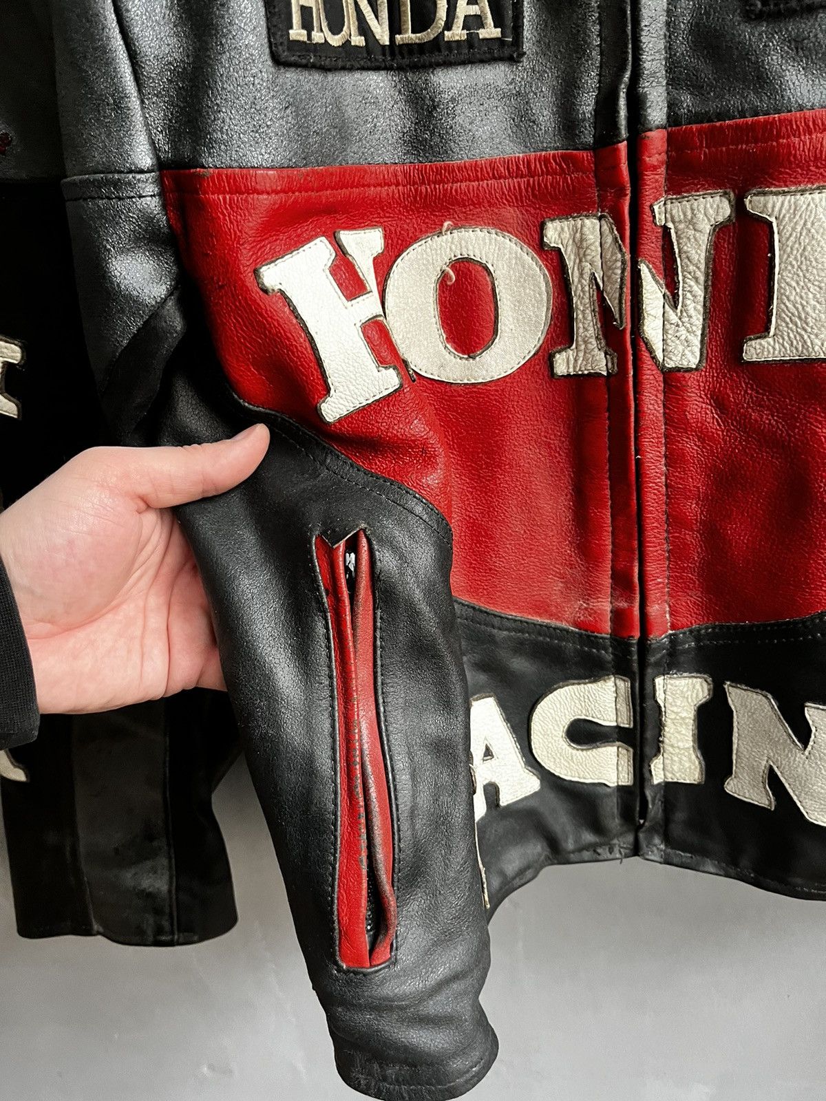 Vintage Honda Racing CBR Leather Jacket RARE ALL BLACK Size US M / EU 48-50 / 2 - 10 Thumbnail
