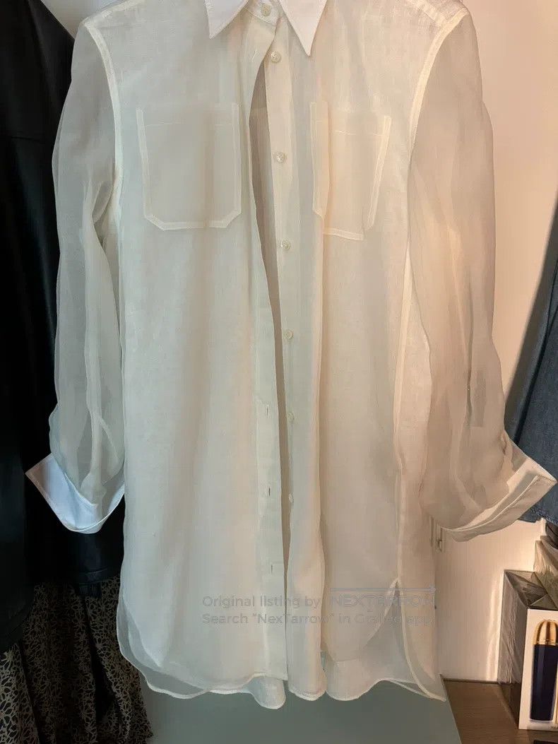 Brunello Cucinelli Brunello Cucinelli Linensilk convertible shirt, one side s Size XS / US 0-2 / IT 36-38 - 1 Thumbnail