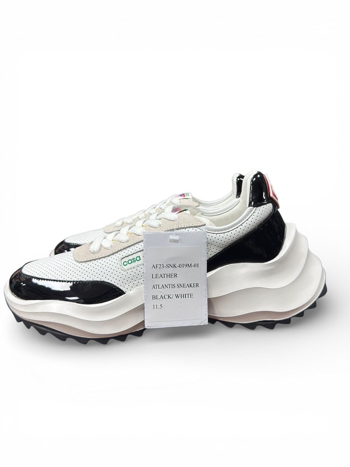 Casablanca Casablanca White Black Atlantis Sneaker Size US 11.5 / EU 44-45 - 4 Thumbnail