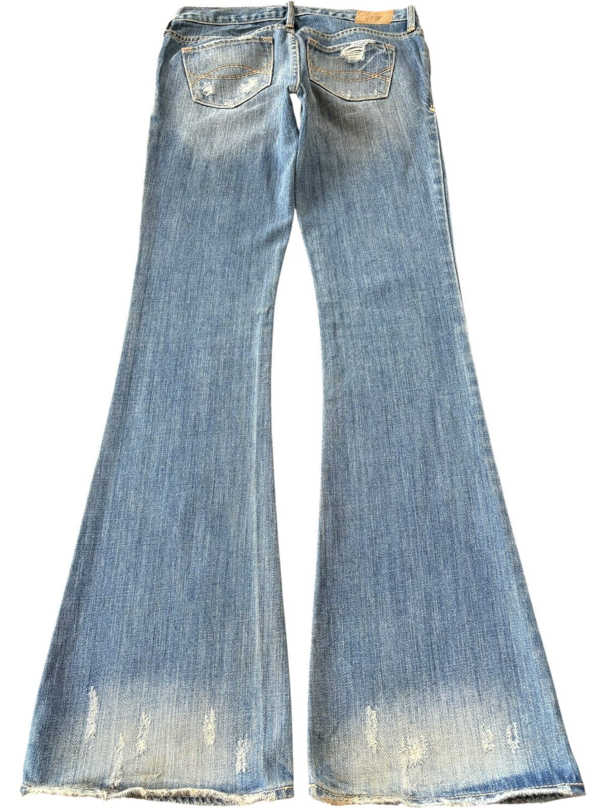 Abercrombie & Fitch Vintage Abercrombie Heavy Distressed Flare Jeans Size 28" / US 6 / IT 42 - 2 Thumbnail