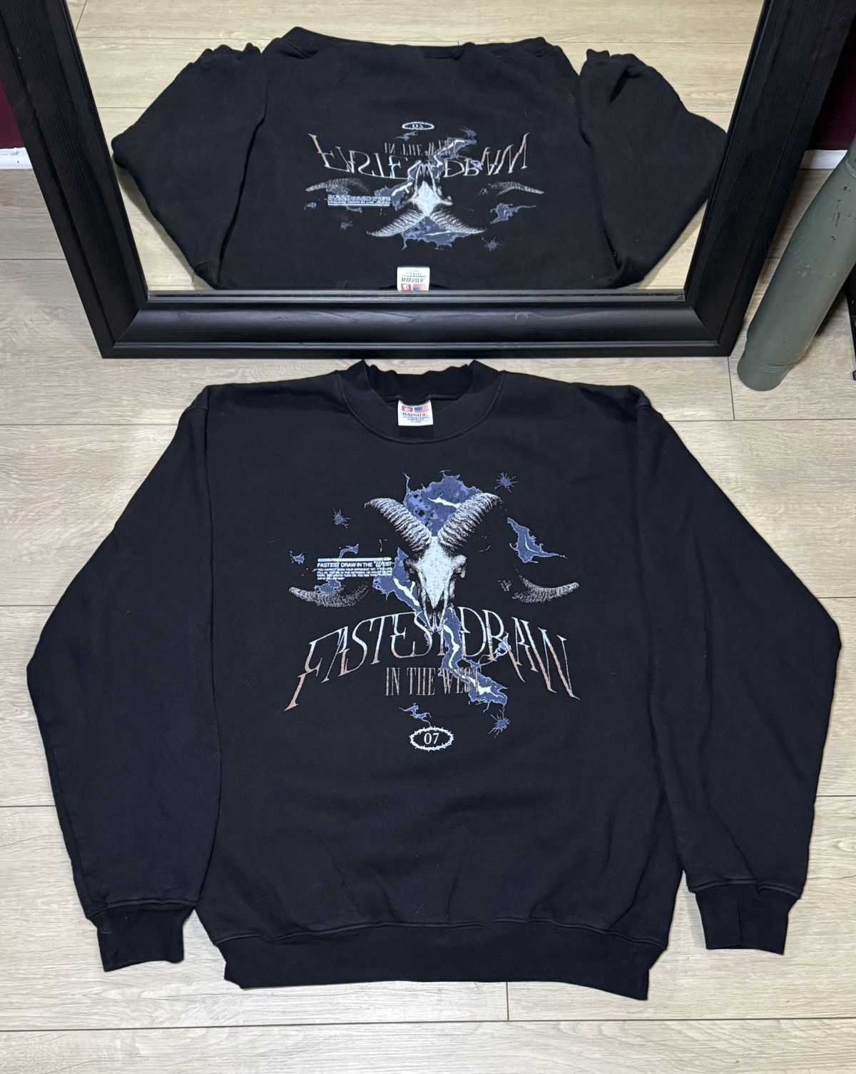Harley Davidson Vintage 1990s Western Cowboy “Fastest Draw In The West” Size US XL / EU 56 / 4 - 1 Thumbnail
