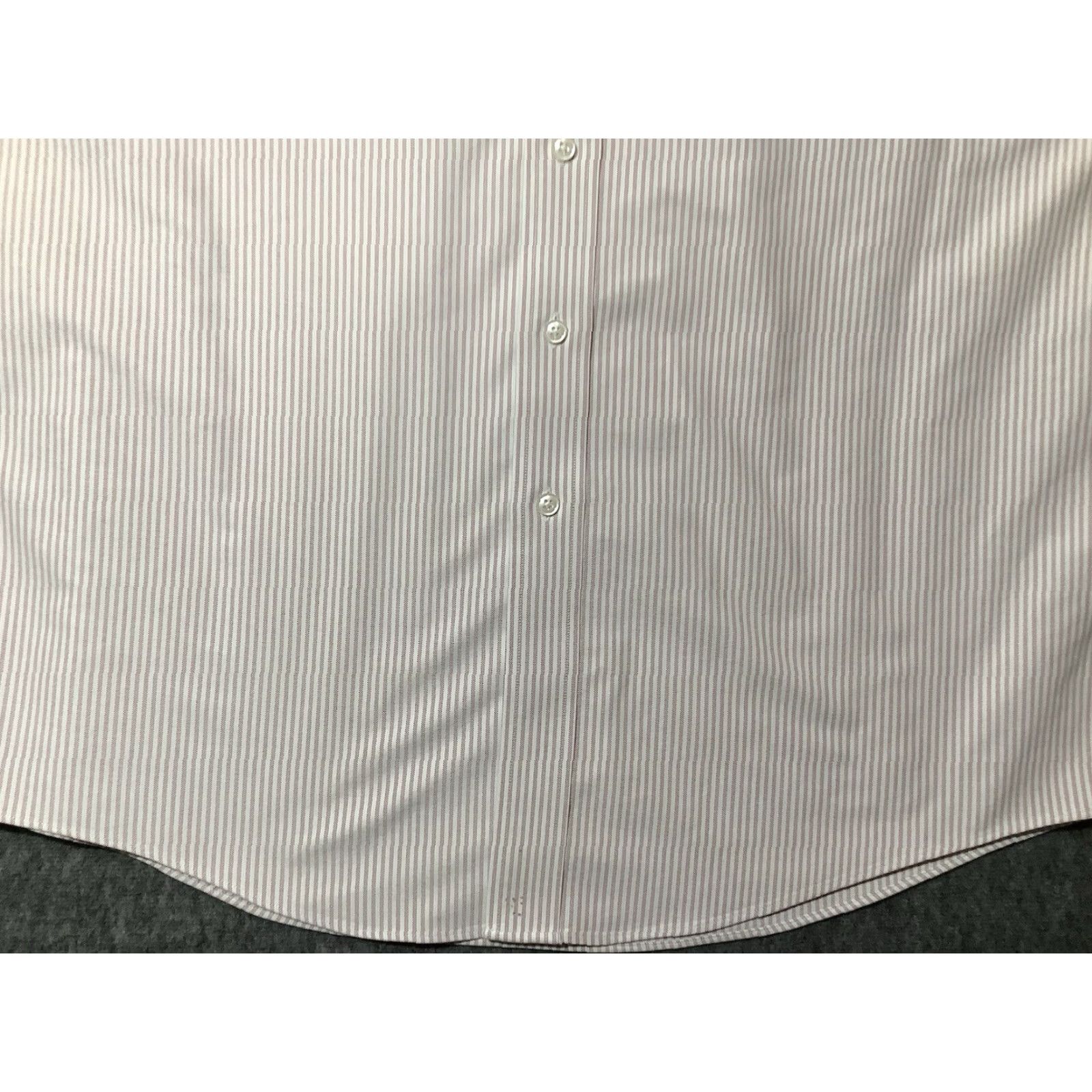 Vintage VINTAGE L.L. Bean Dress Shirt Striped Red Long Sleeve Mens 16 Wrinkle Resistant Button-Up Collared Case-Study: Not Applicable Size 42R - 3 Thumbnail