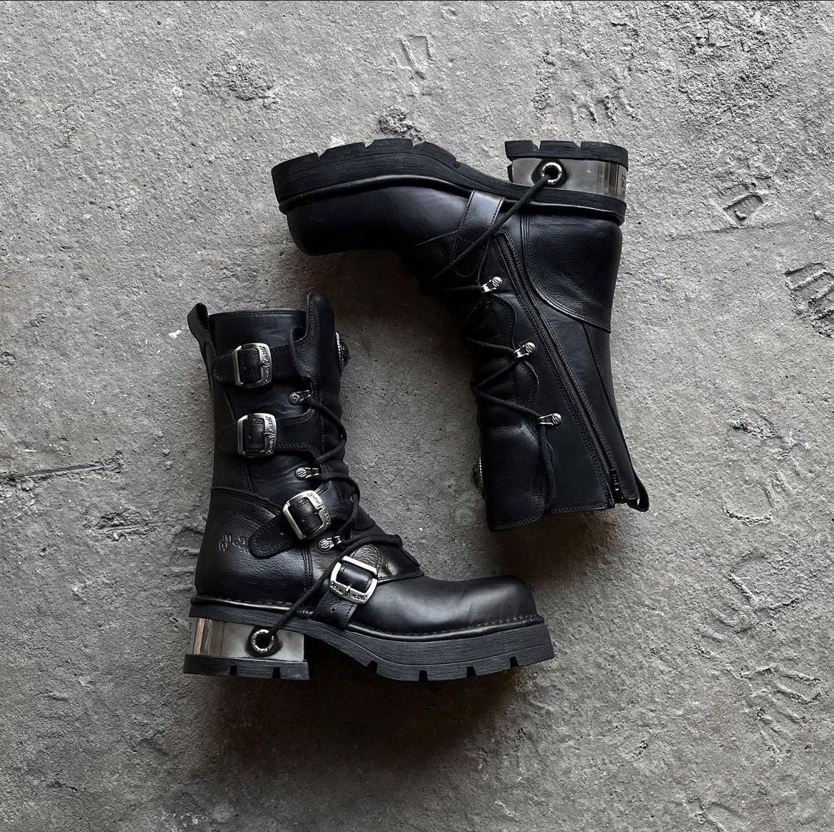 New Rock New Rock Metal Heel Boots | Grailed