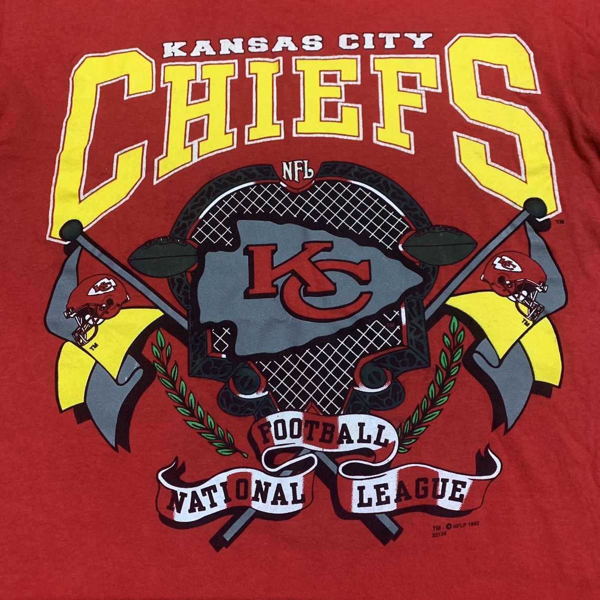 NFL × Vintage 90s Vintage Kansas City Chiefs NFL T-shirt Size US M / EU 48-50 / 2 - 2 Thumbnail