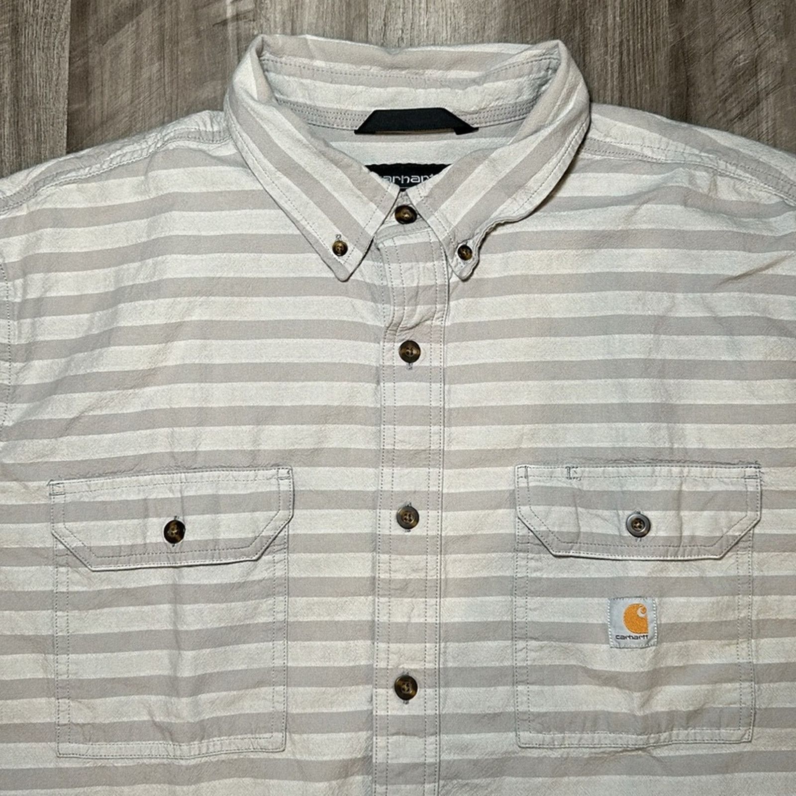 Carhartt Carhartt Loose Fit Midweight Striped Short Sleeve - XL Size US XL / EU 56 / 4 - 5 Thumbnail